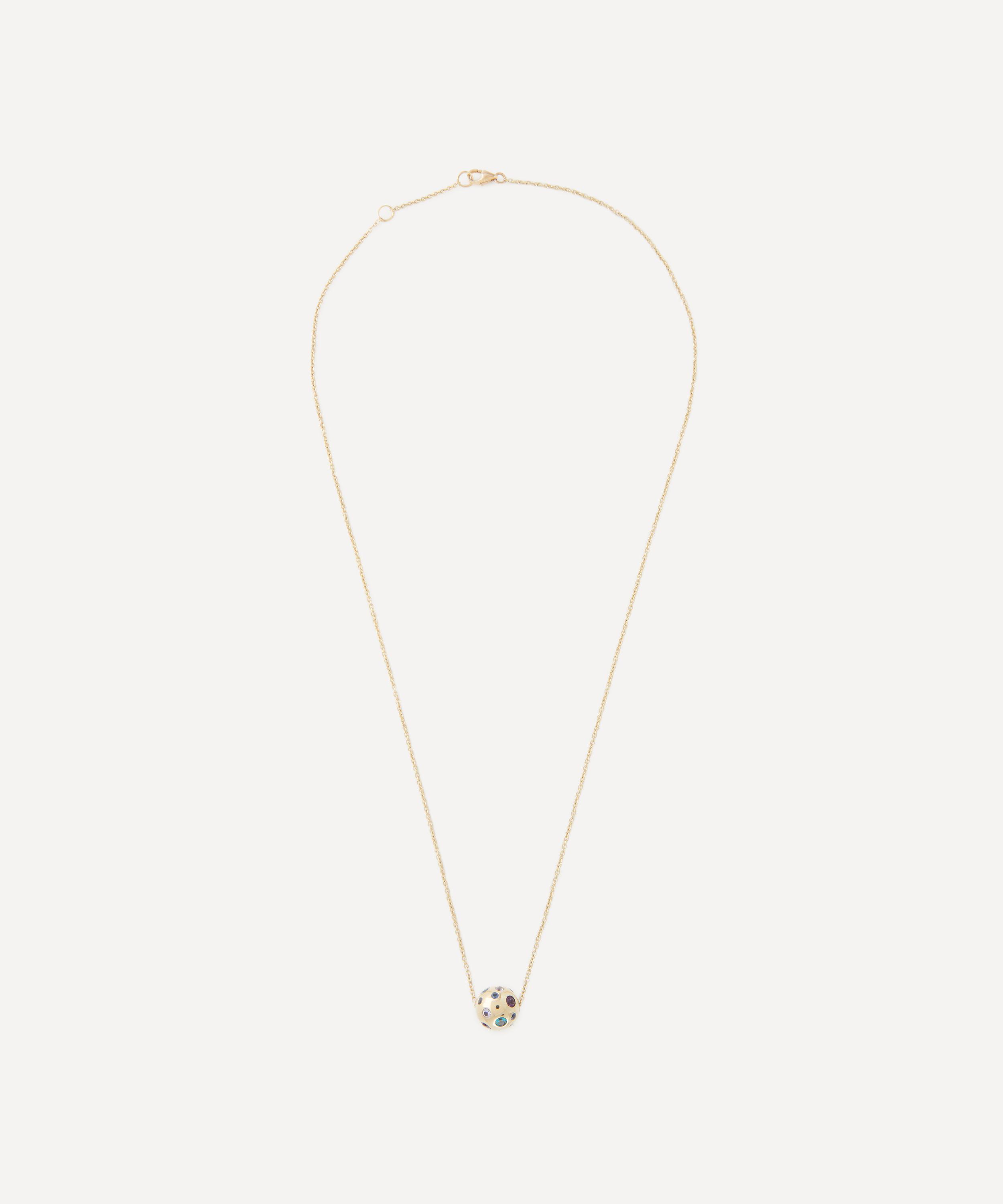 Liberty 9ct Gold Constellation Multicoloured Nanostone Pendant Necklace