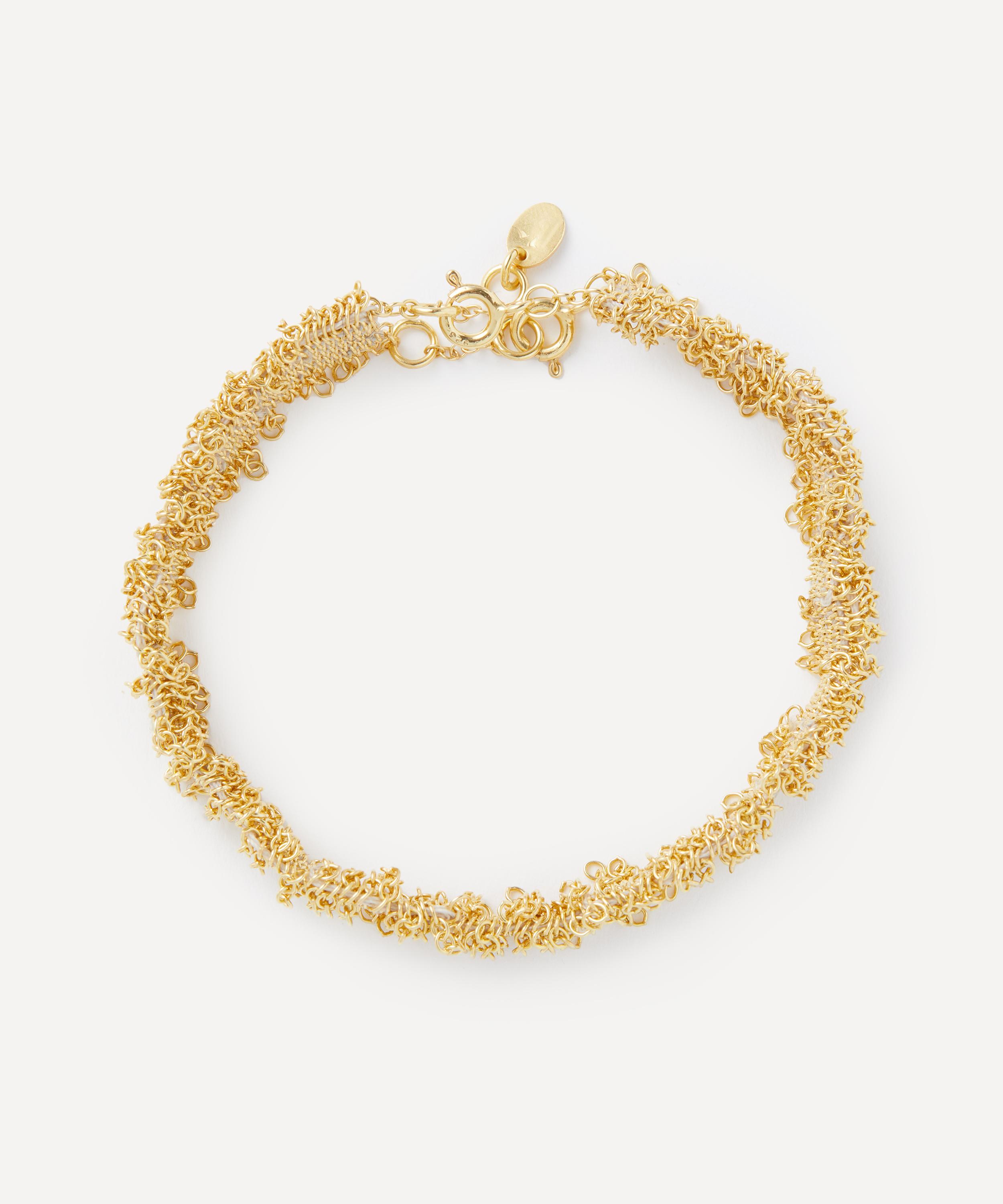 Stephanie Schneider Gold Fringe Edge Medium Chain Bracelet