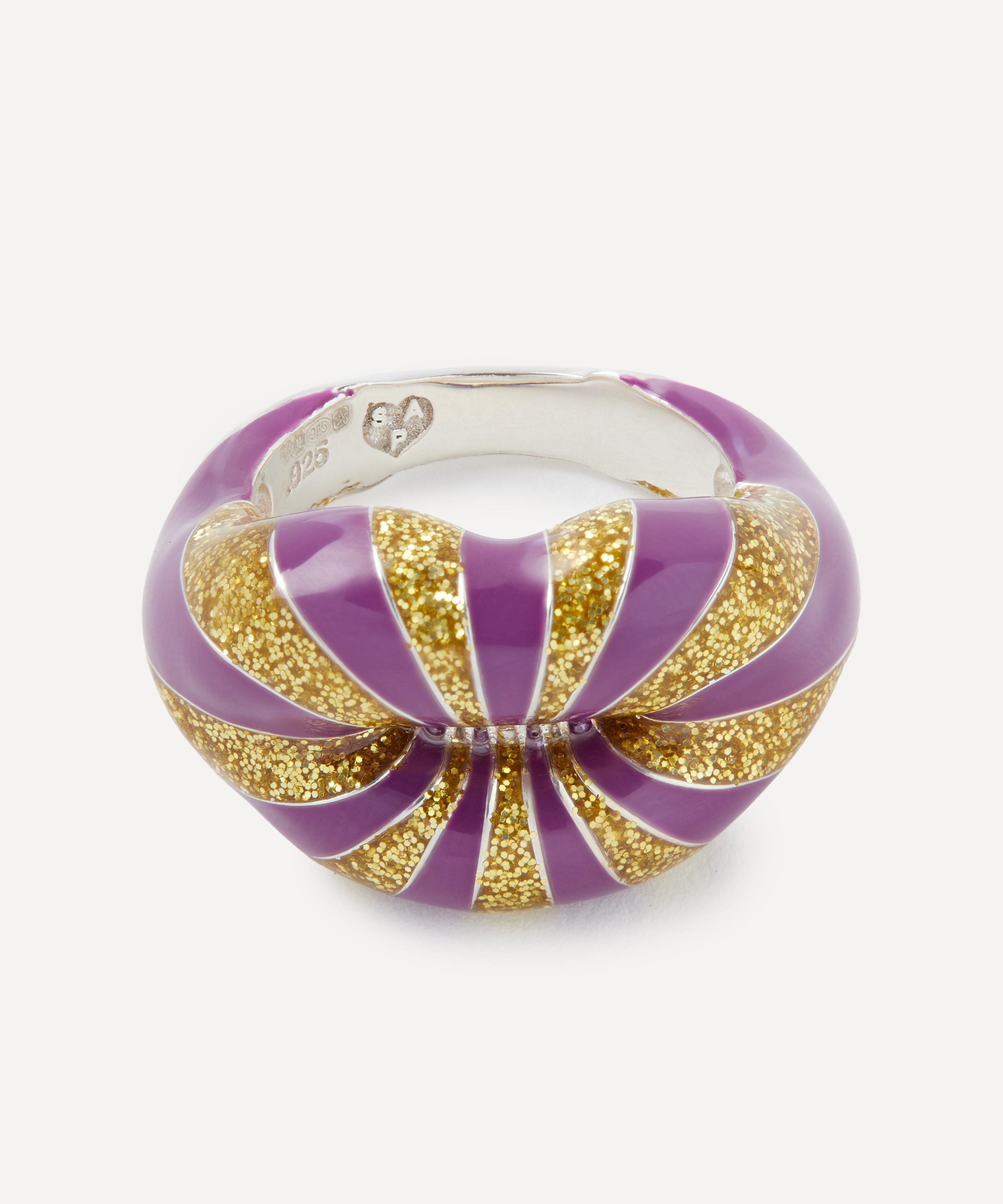 Solange Azagury-partridge Sterling Silver Liberty Explosion 150th Hotlips Ring In Multi
