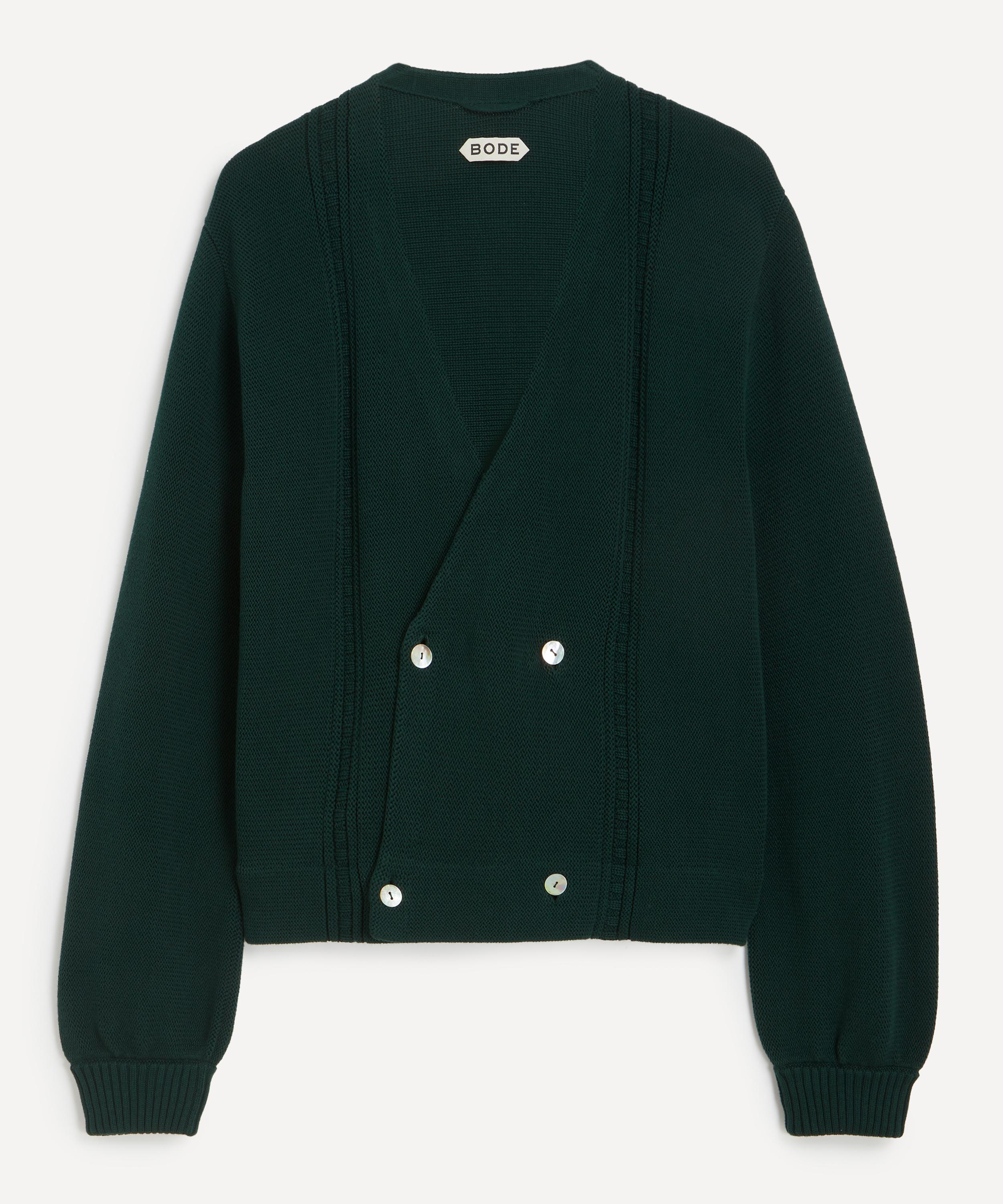 Bode Mens Dark Green Double-breasted Cardigan In Green