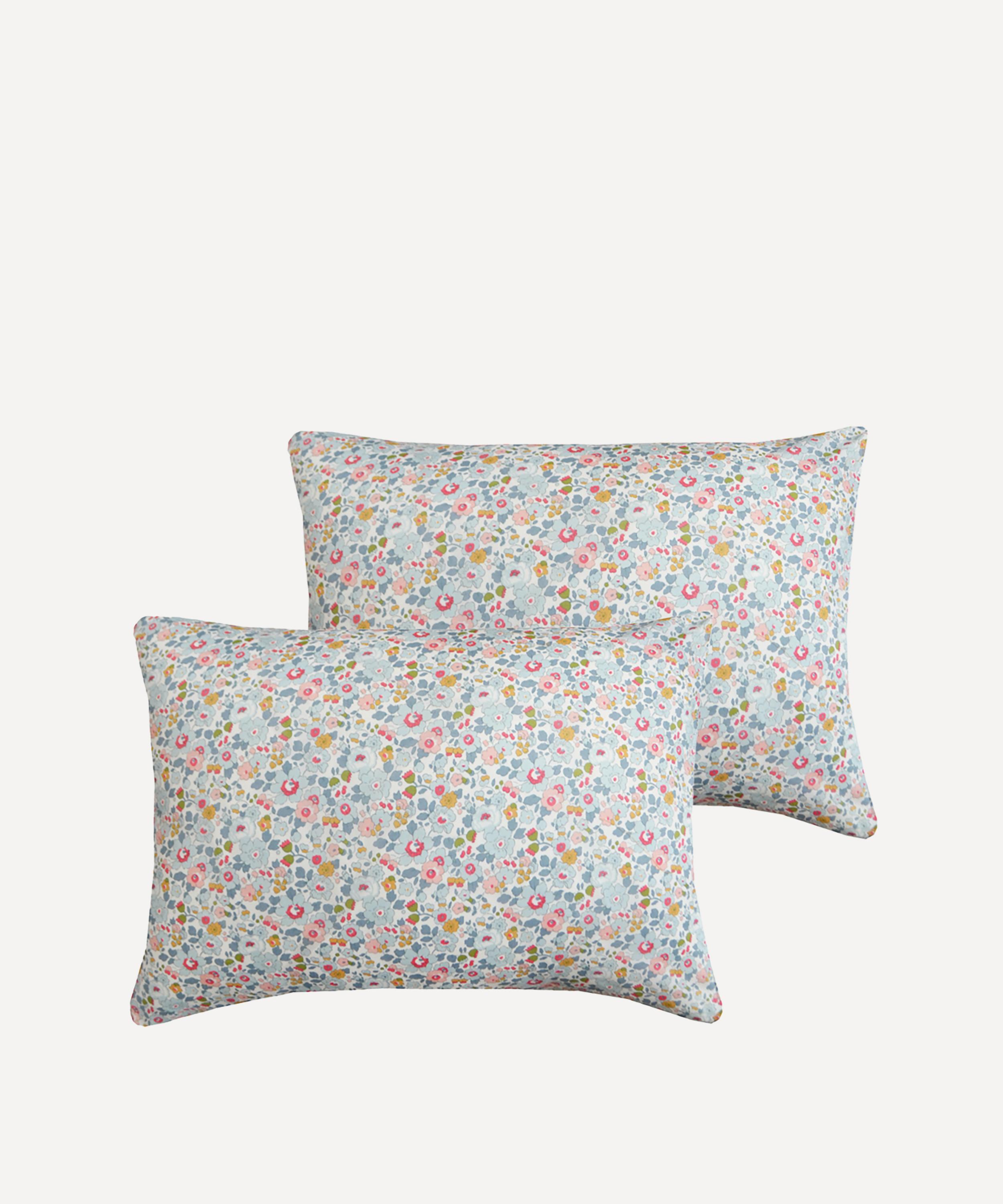 Coco & Wolf Betsy Grey Tana Lawn Cotton Pillowcases Set Of Two In Multi
