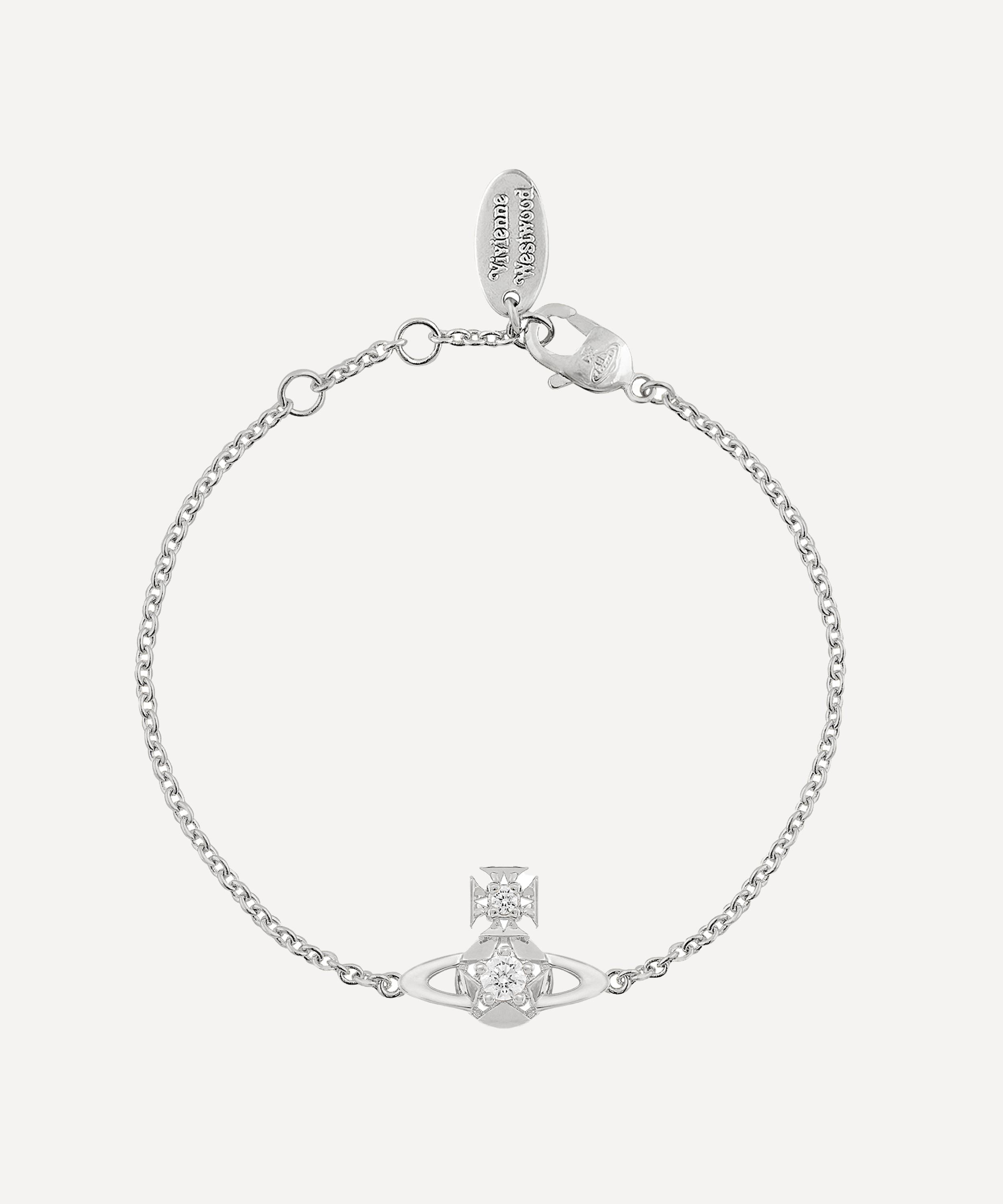Vivienne Westwood Platinum-tone Lee Chain Bracelet In Metallic