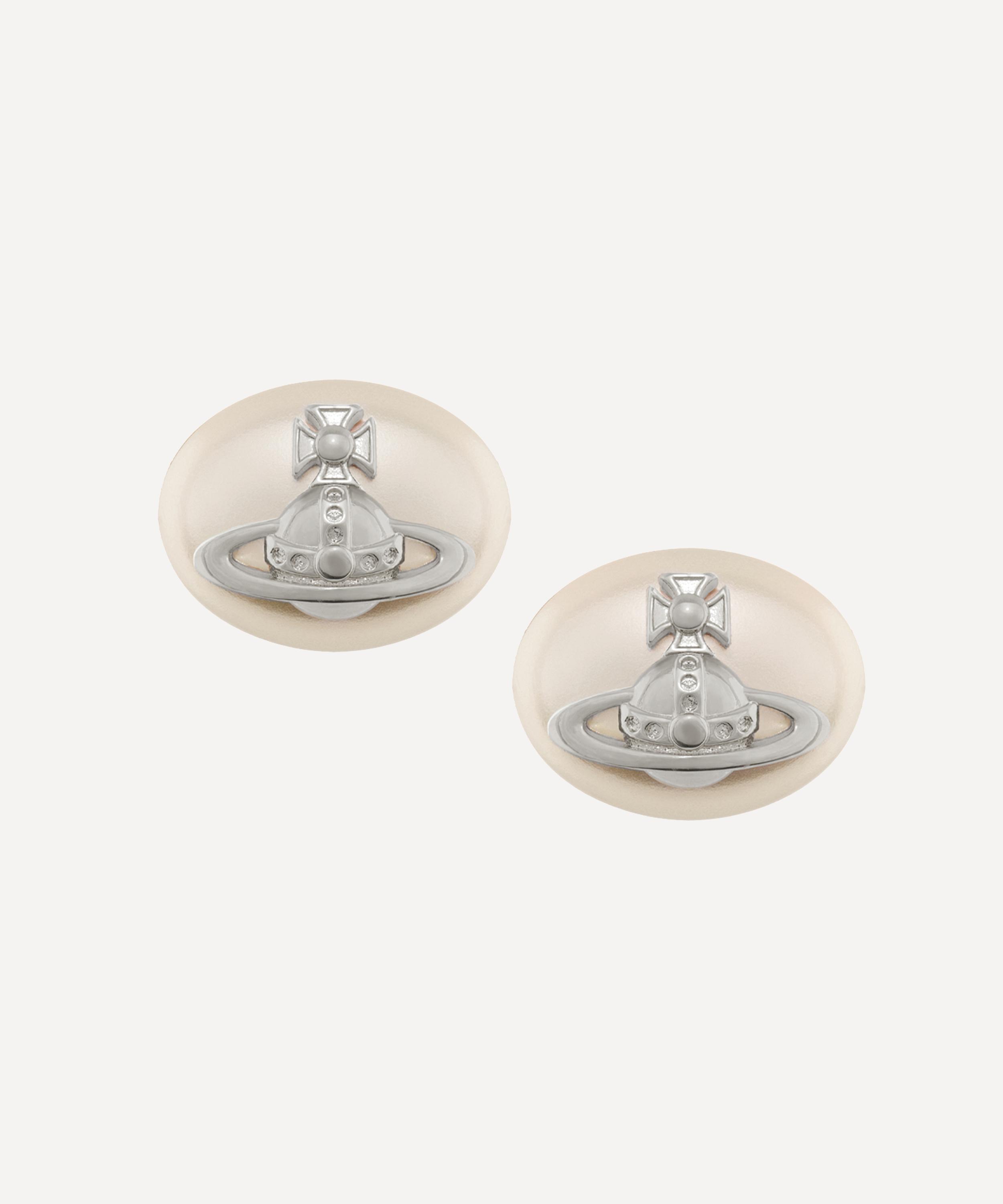 Vivienne Westwood Platinum-tone Lavinia Stud Earrings In Neutral