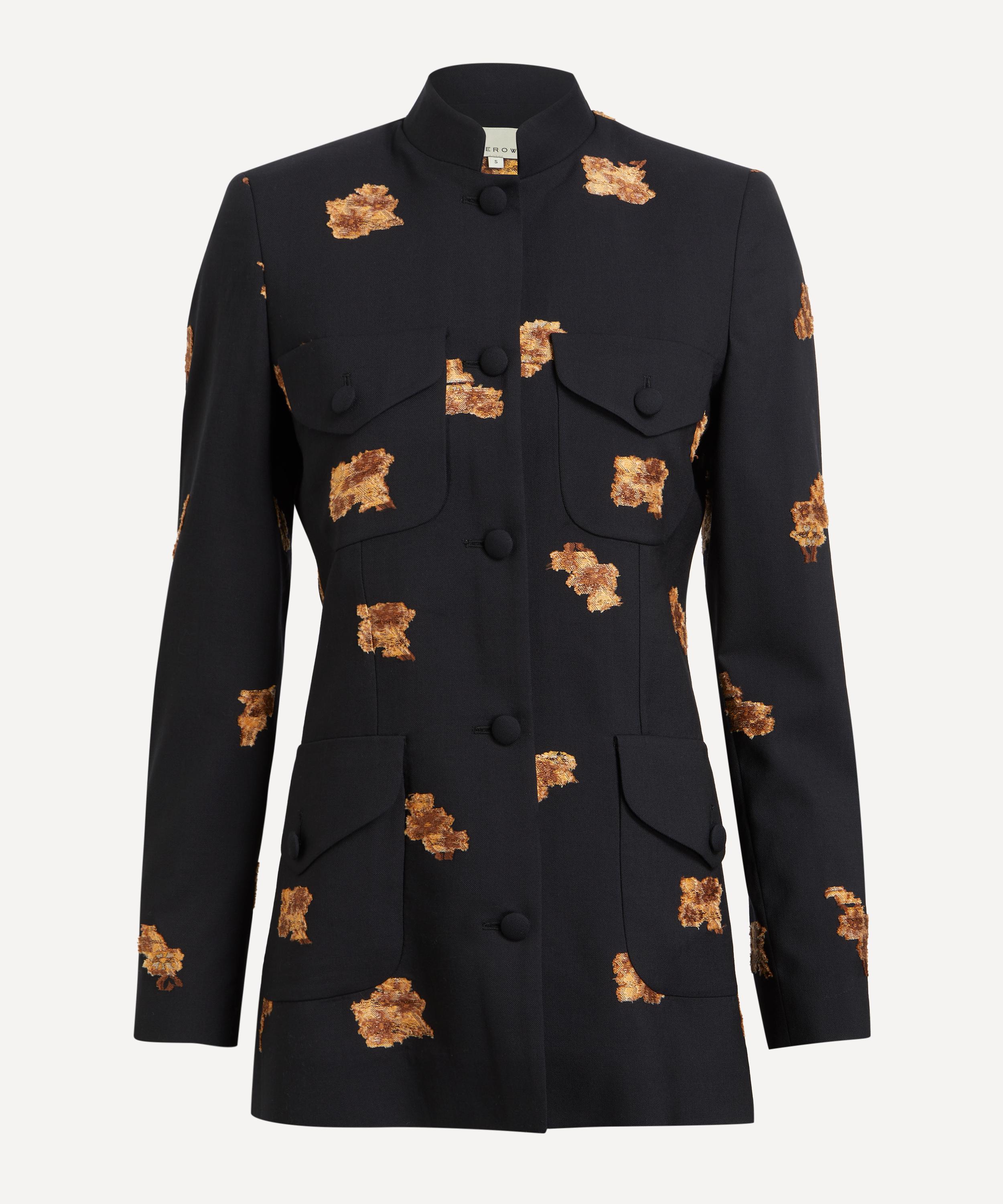 LIBEROWE LIBEROWE WOMEN'S RAJA BLACK AND BRONZE WOOL JACKET 