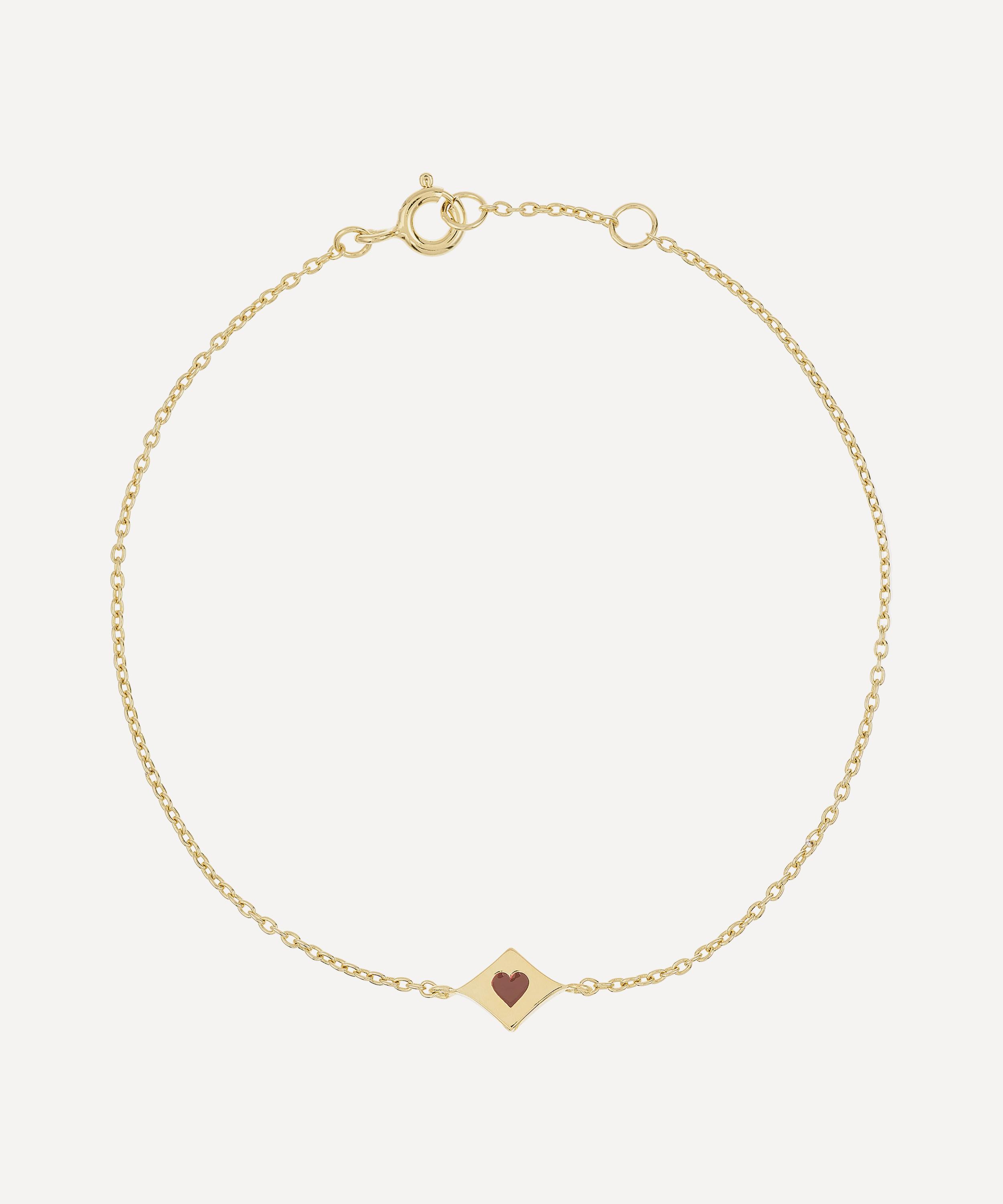 Anna + Nina Gold-plated Lucky Heart Bracelet In Gold