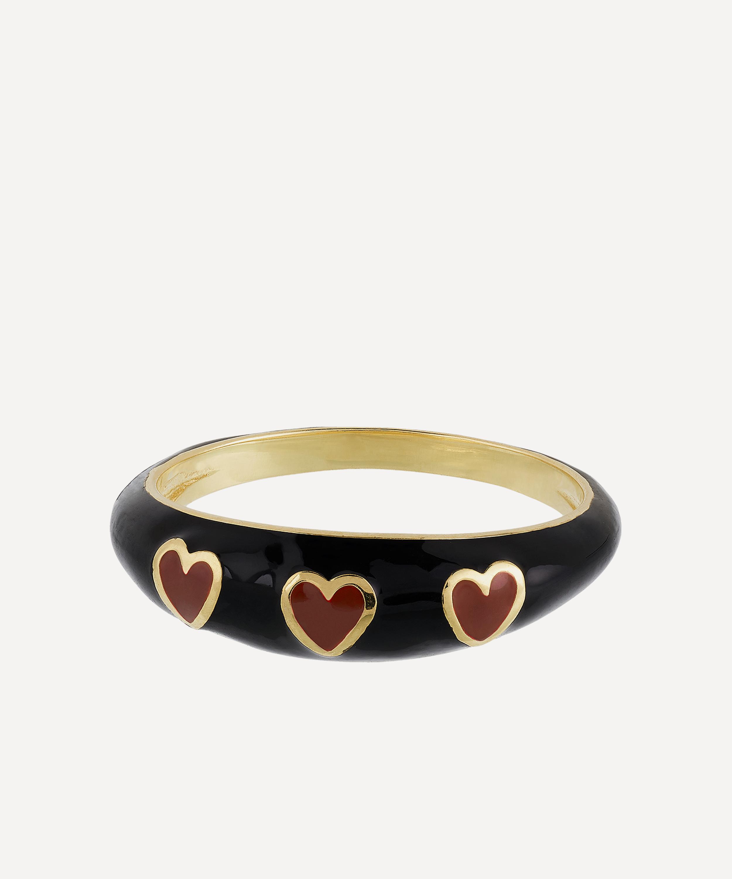 Anna + Nina Gold-plated Queen Of Hearts Ring