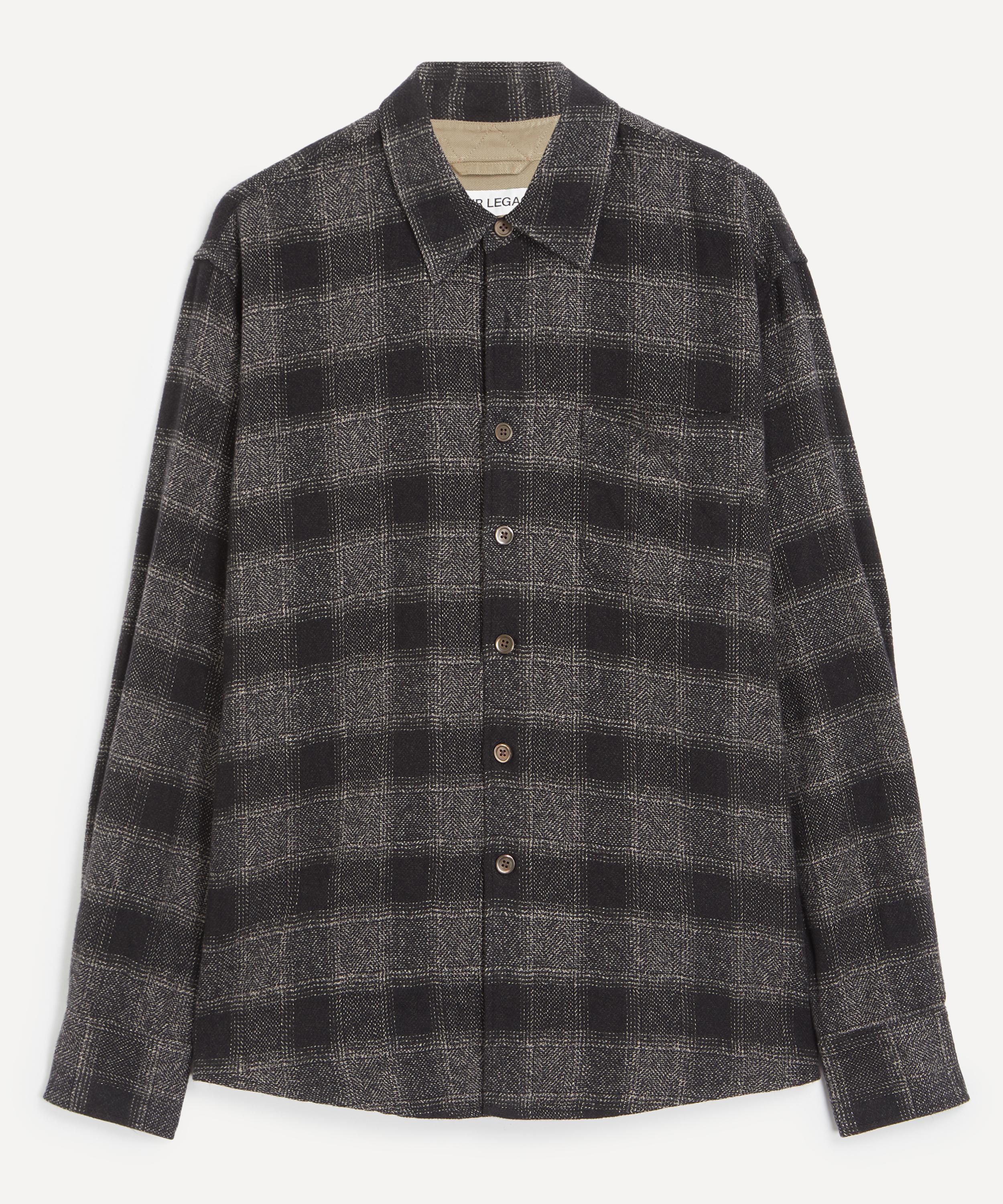 Our Legacy Mens Above Oakland Low Twist Check Shirt In Black