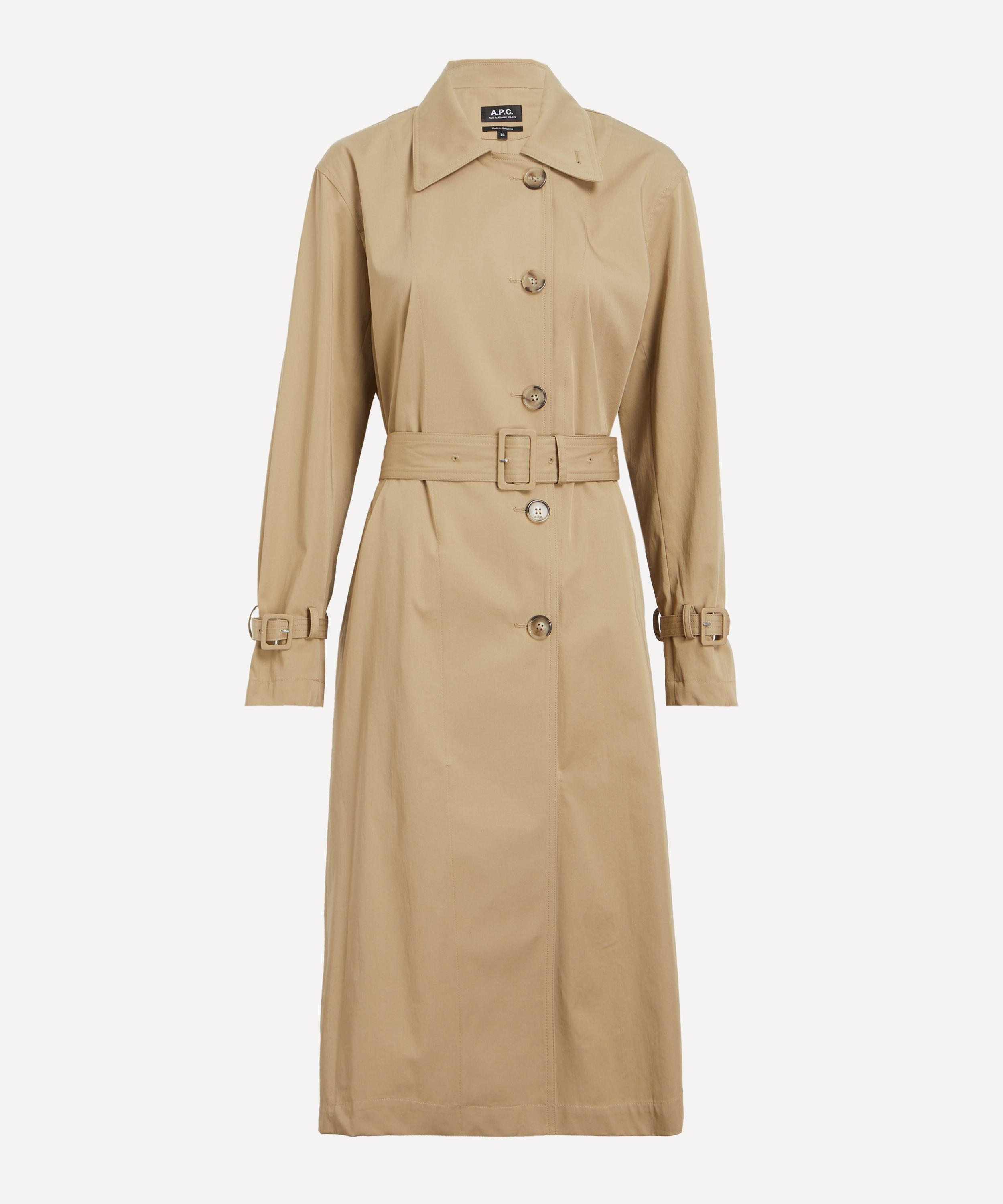 Apc A.p.c. Women's Venetia Beige Trench Coat In Sand