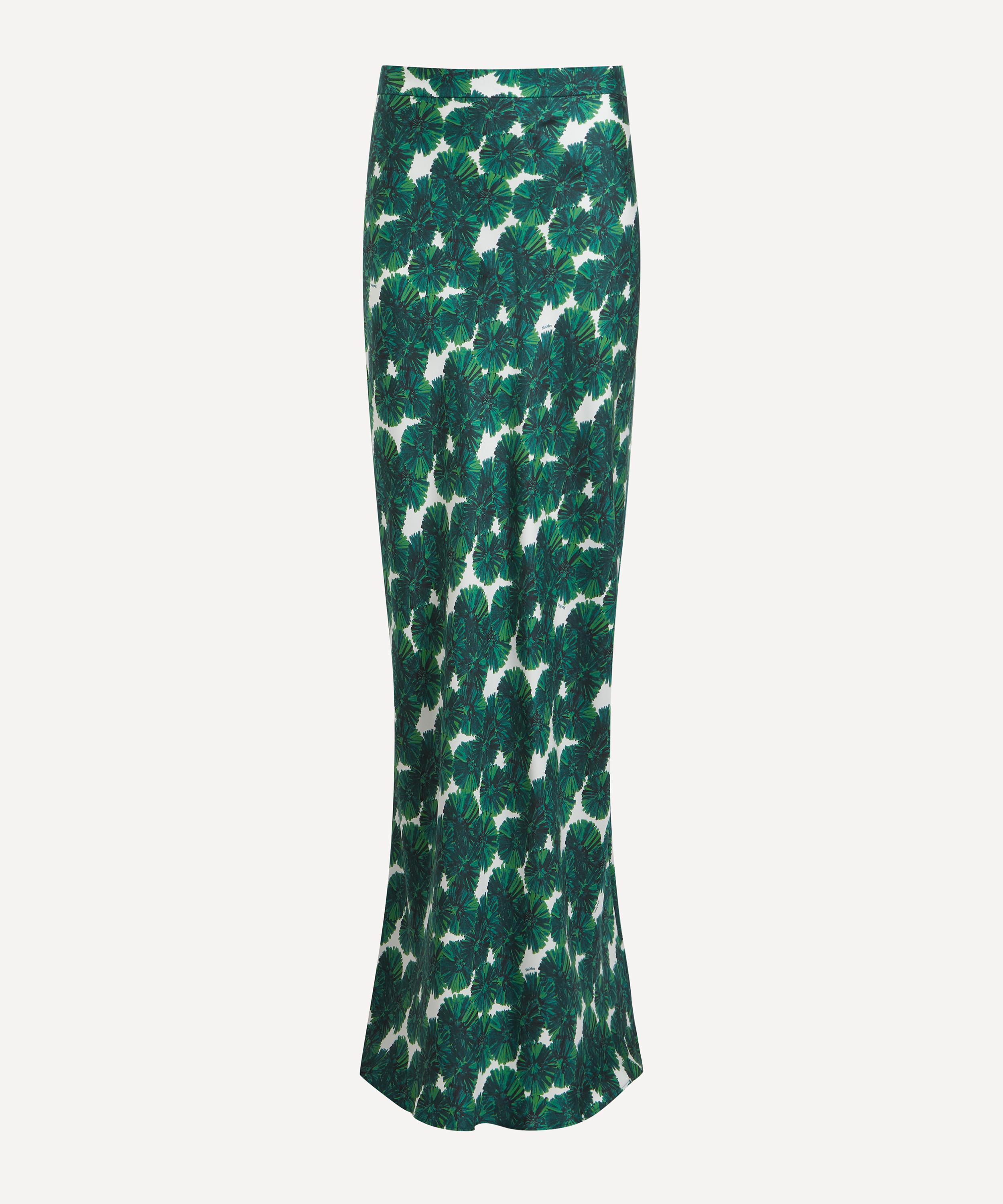 Max Mara Women’s Emerald Recital Silk Maxi Skirt | Size 6
