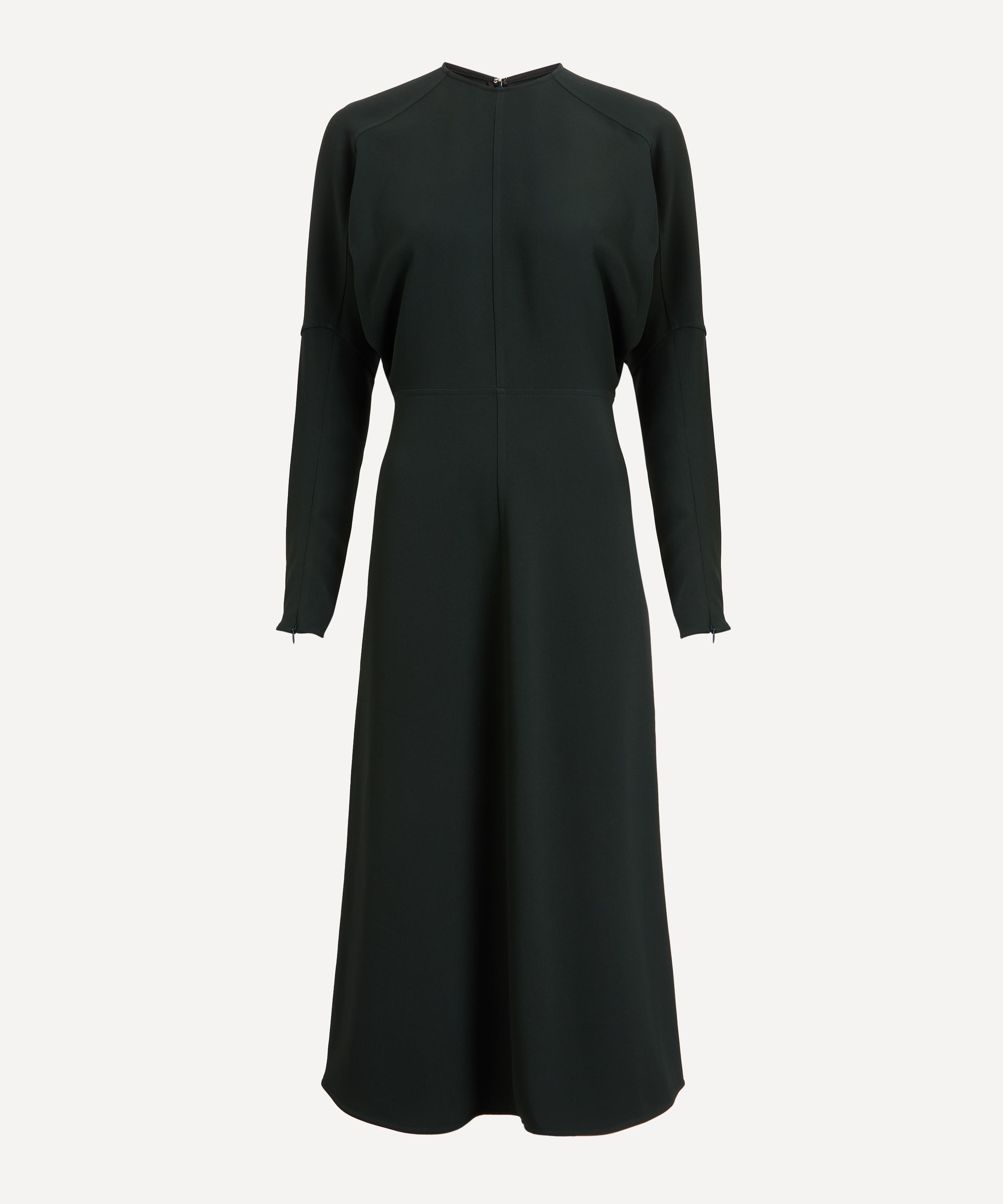 Victoria Beckham Women's Dark Pine Long Sleeve Dolman Midi Dress