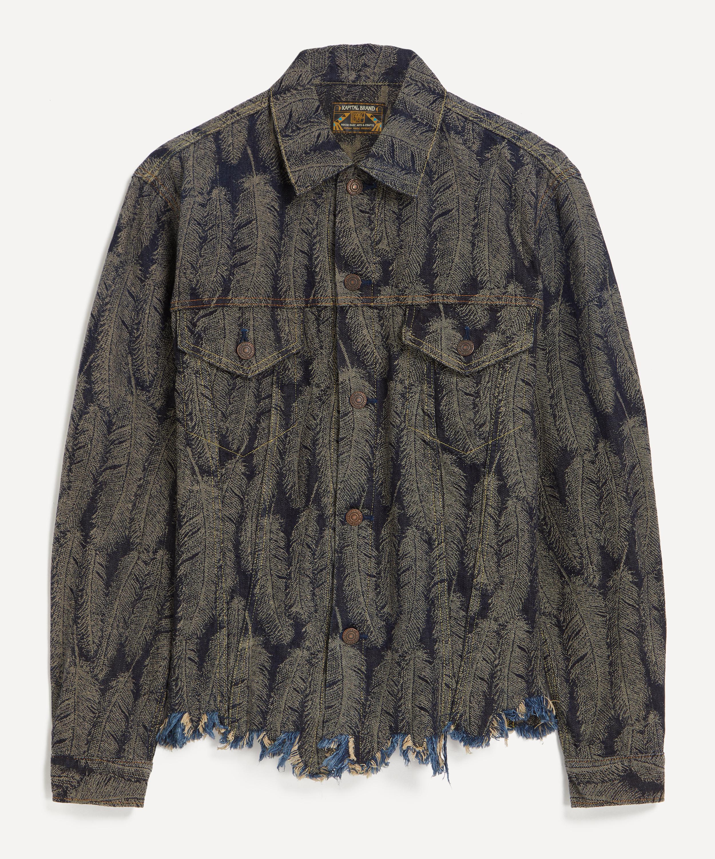 Kapital Men S 12oz Magpie Denim 3rd Jacket Dark Indigo In Black