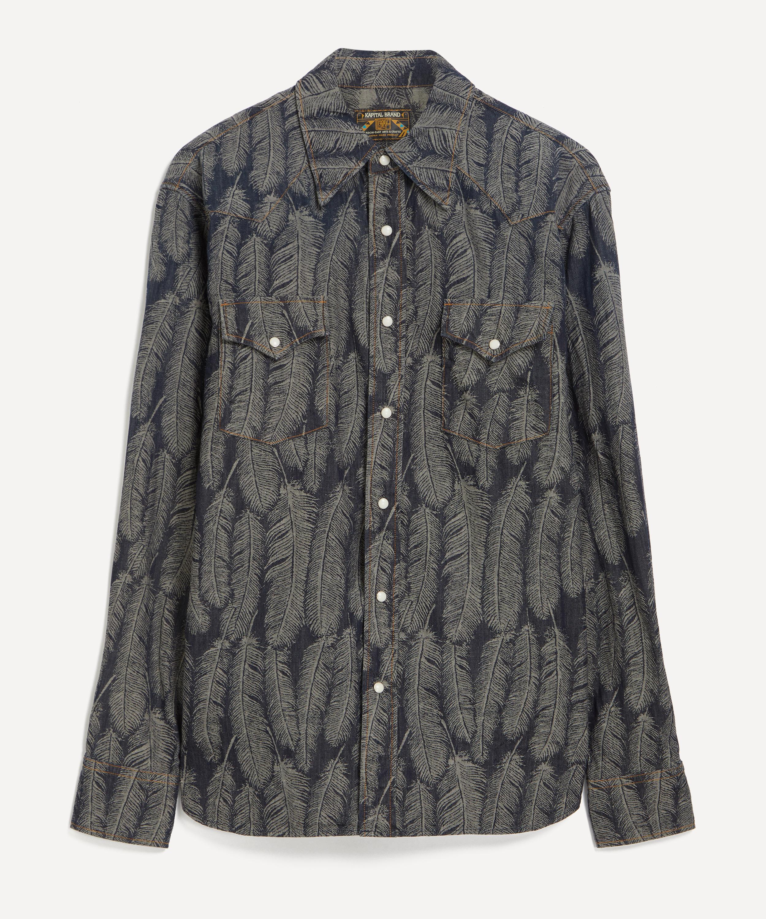 Kapital Mens Magpie Denim Husky Western Shirt