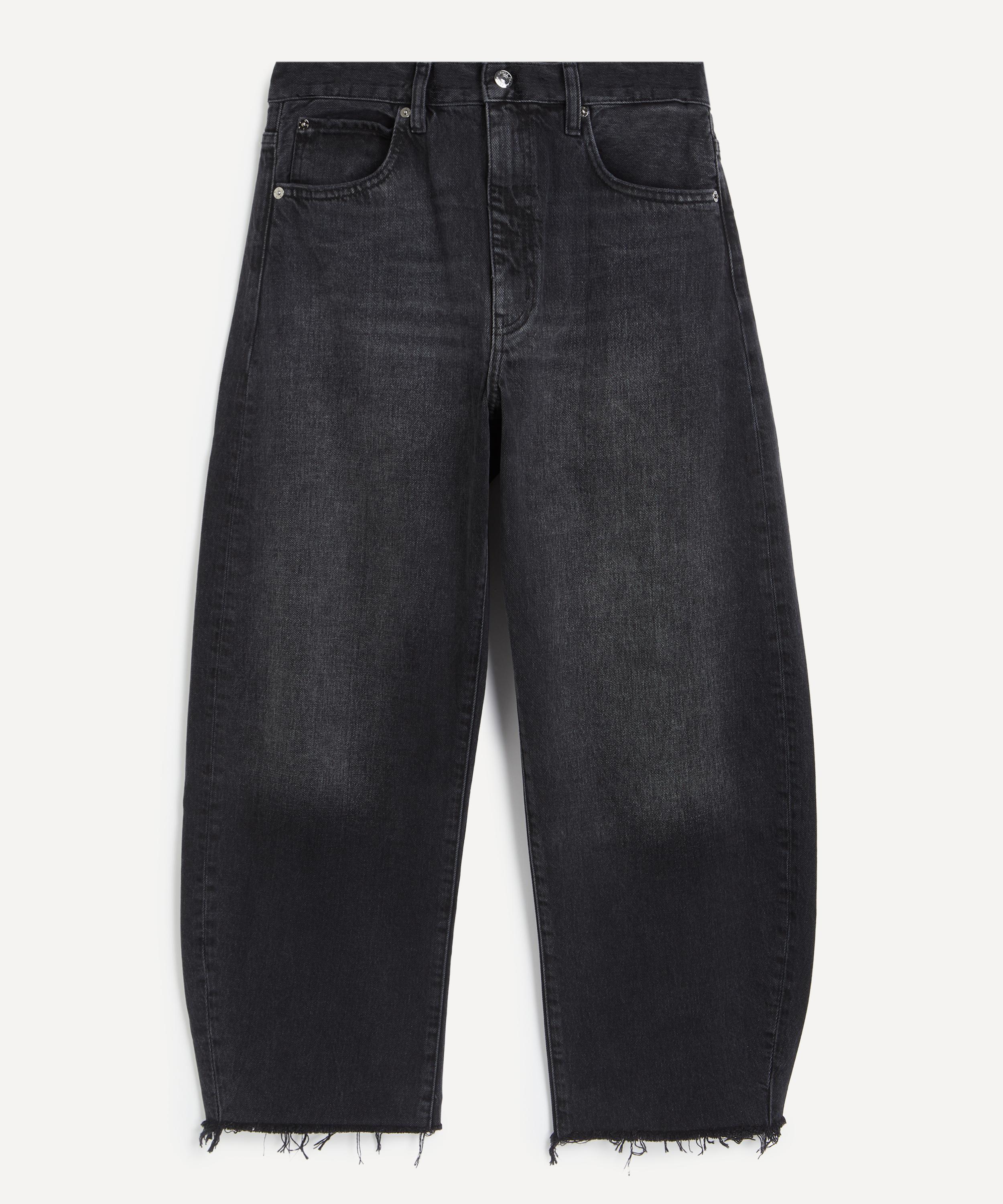 Frame Women's The Bubble Crop Jeans In Limitless Raw Fray In Gray