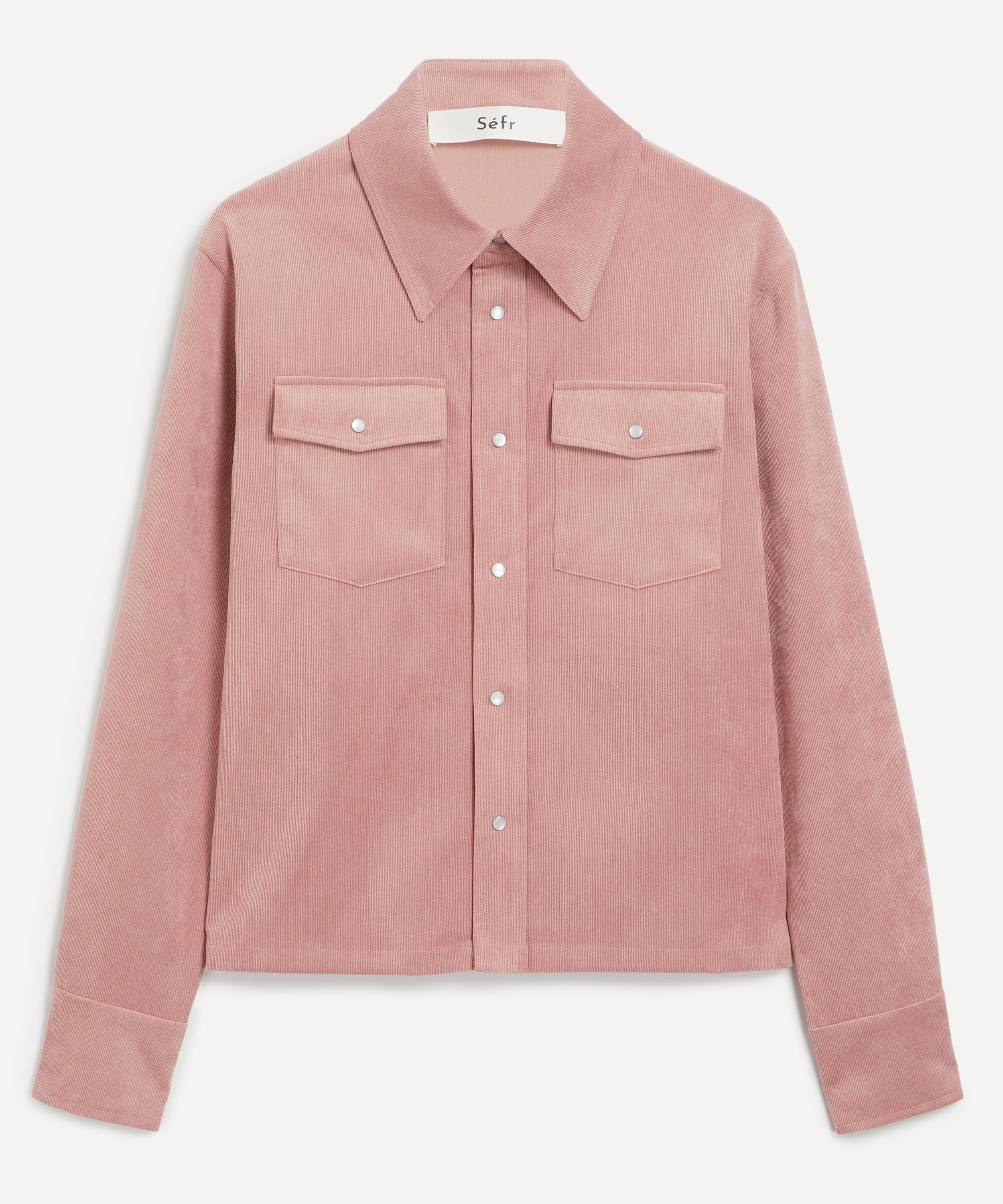 Séfr Sefr Mens Maurice Machweo Cord Overshirt In Pink