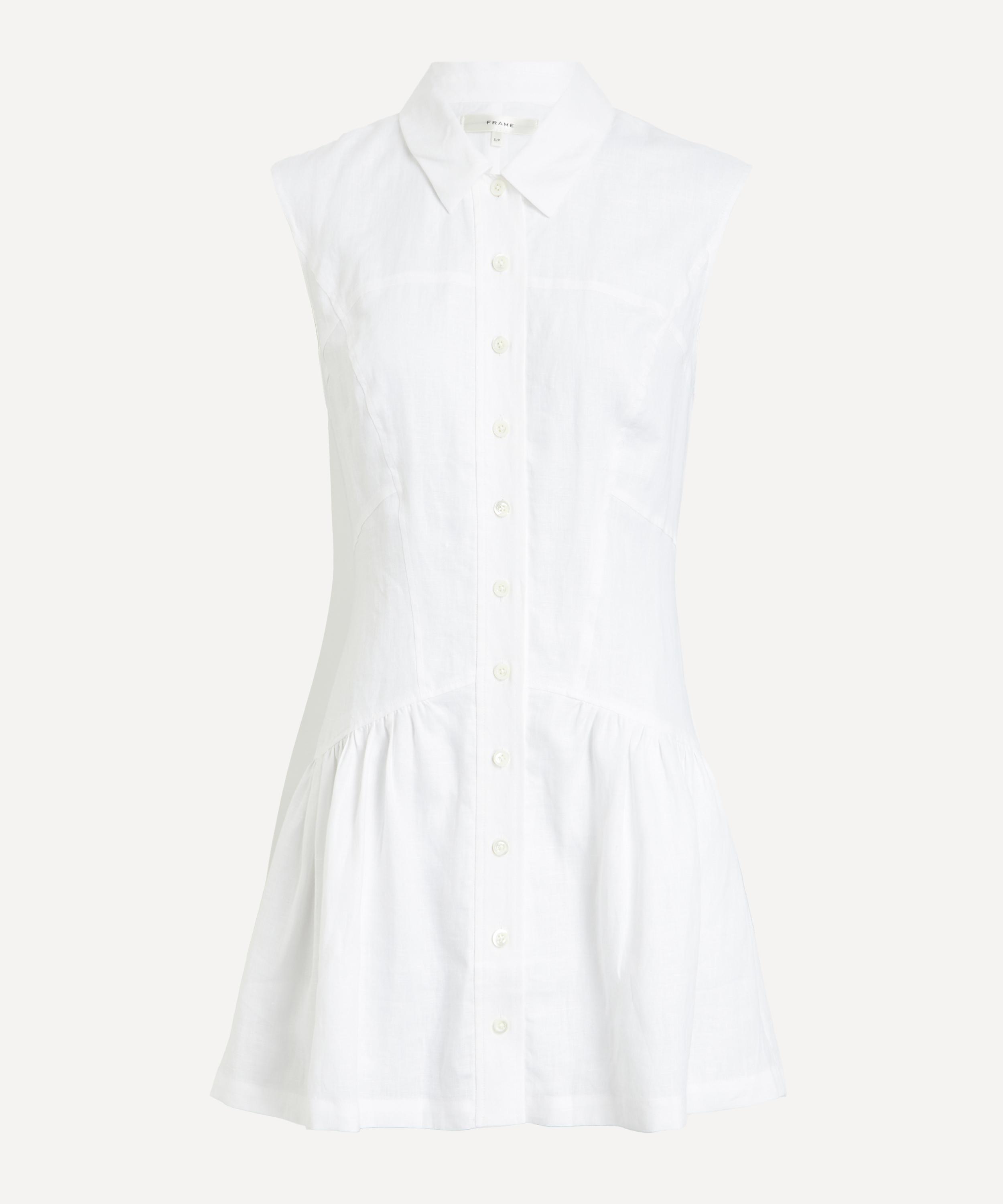 Frame Women's Linen Day Dress In White