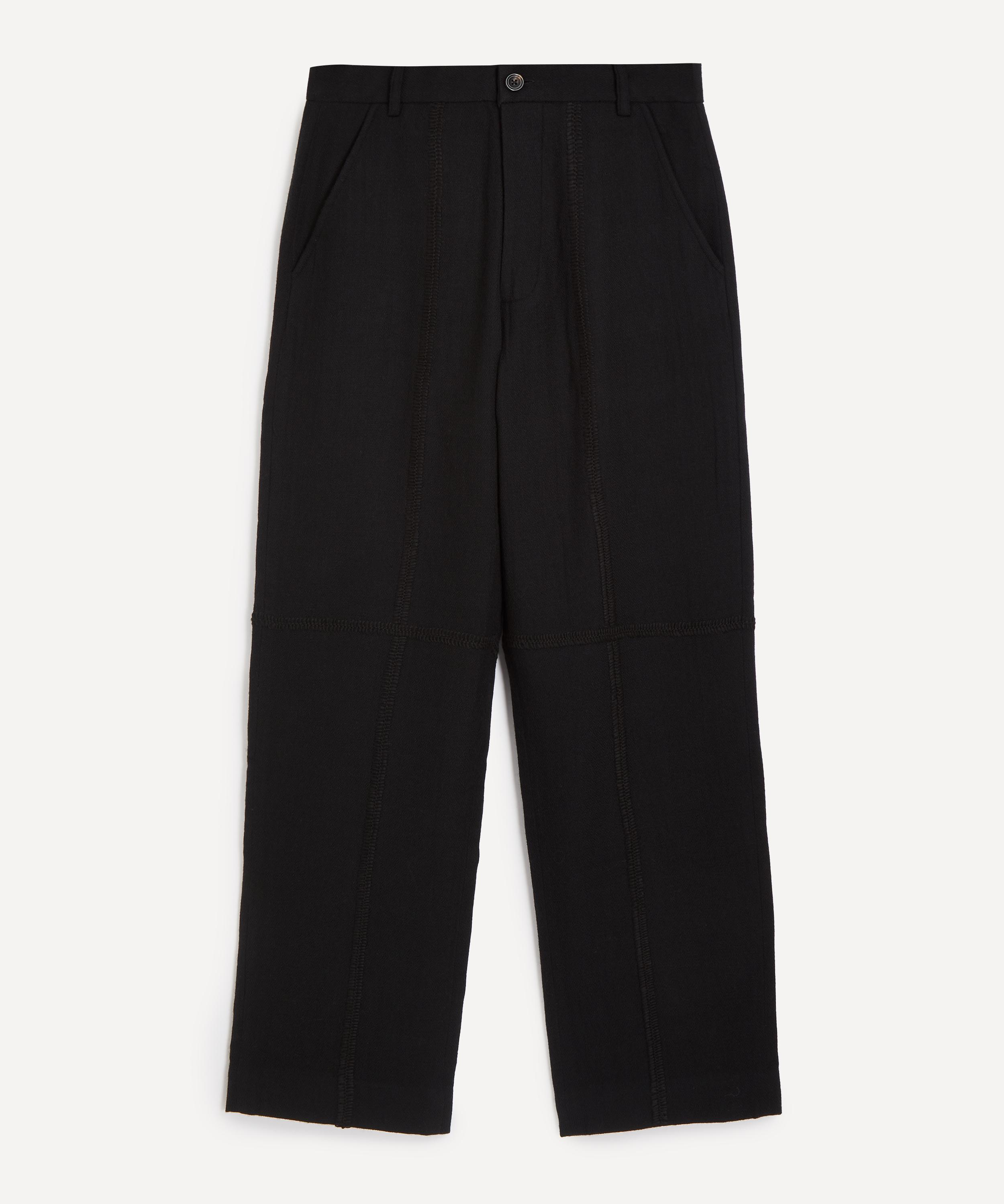 Kartik Research Mens Rabari Stitch Trousers In Black