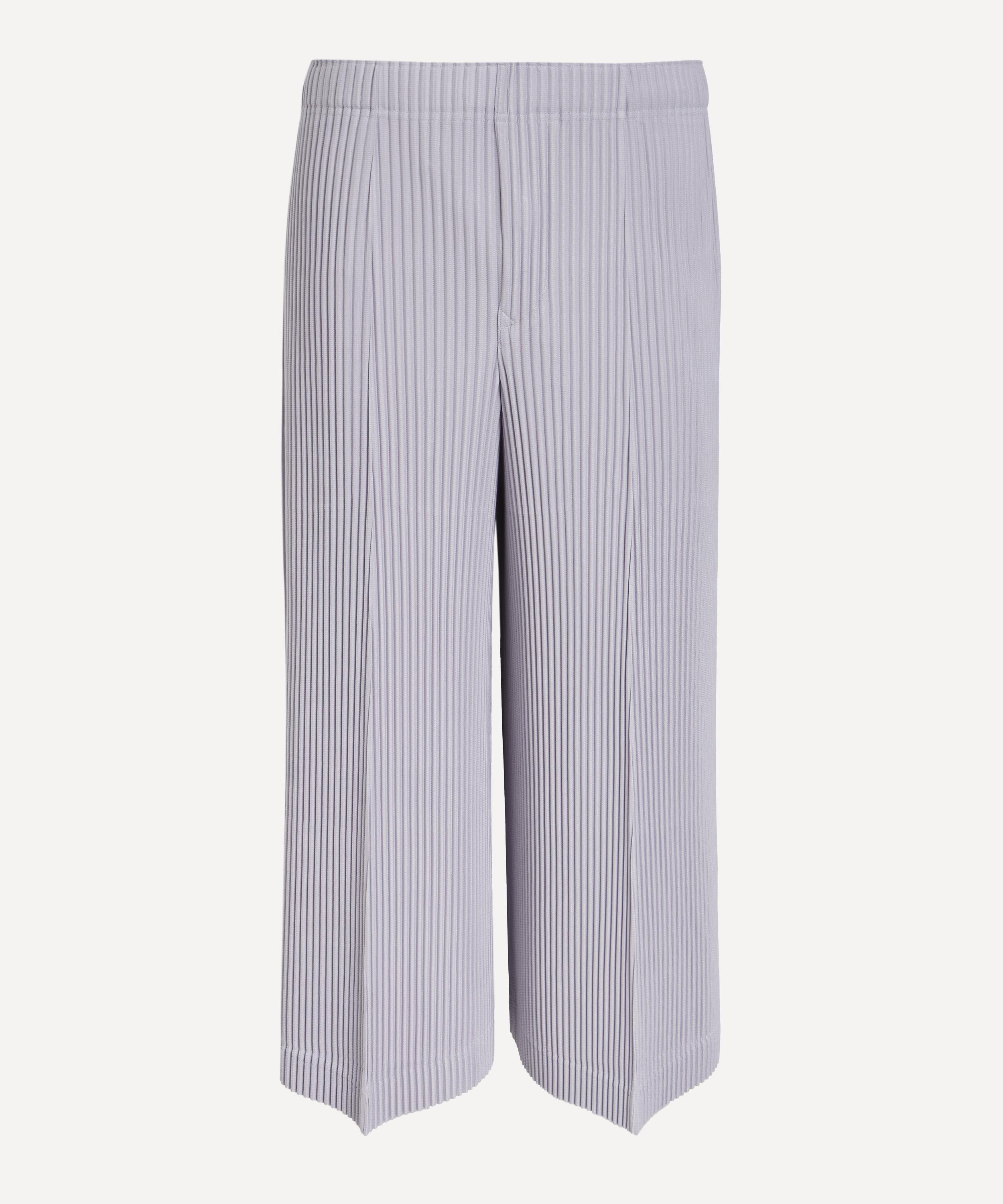 Issey Miyake Homme Plisse  Mens Mc June Cloud Grey Pleated Shorts In Neutral