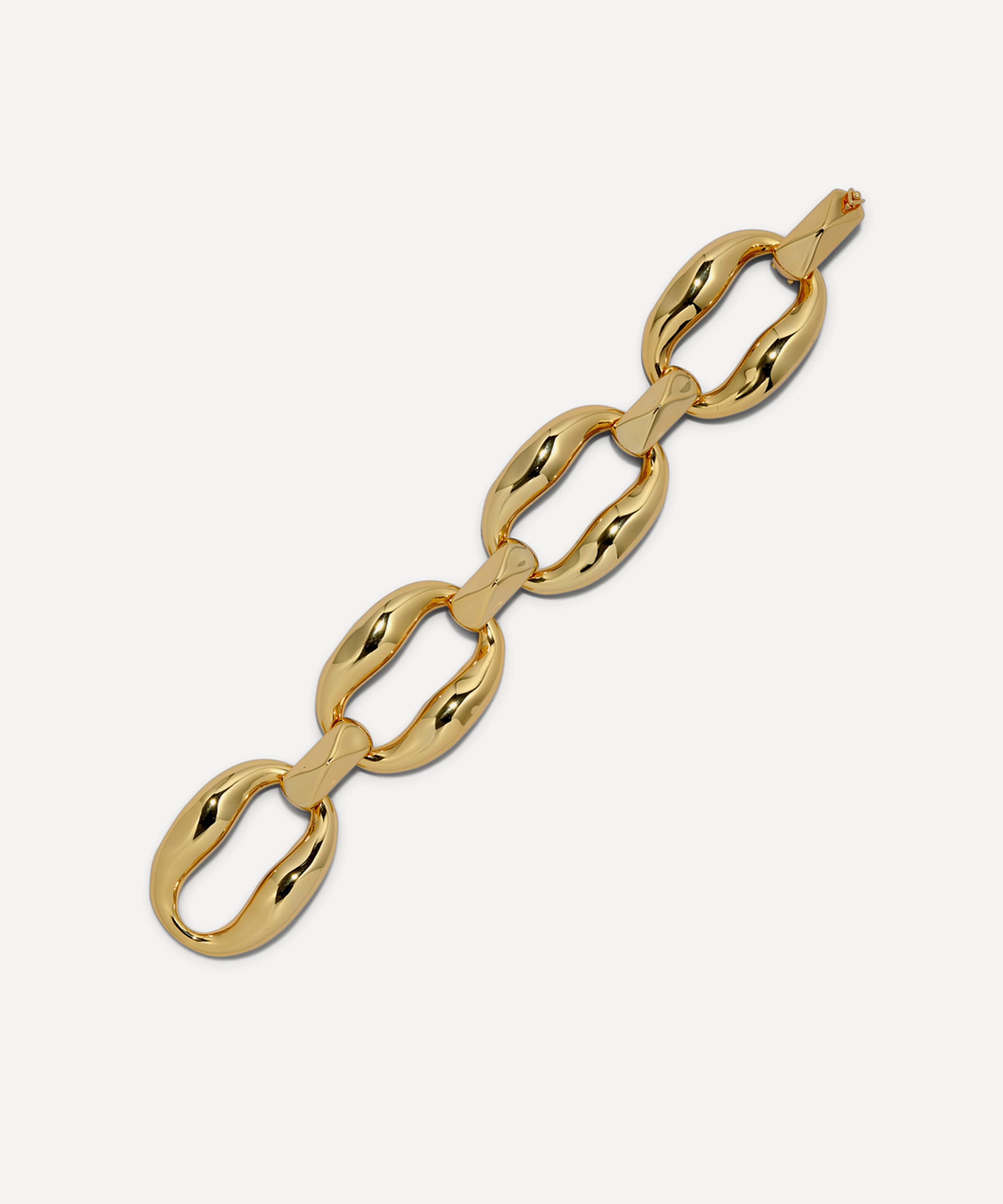Alexis Bittar 14ct Gold-plated Molten Link Chain Bracelet In Gold