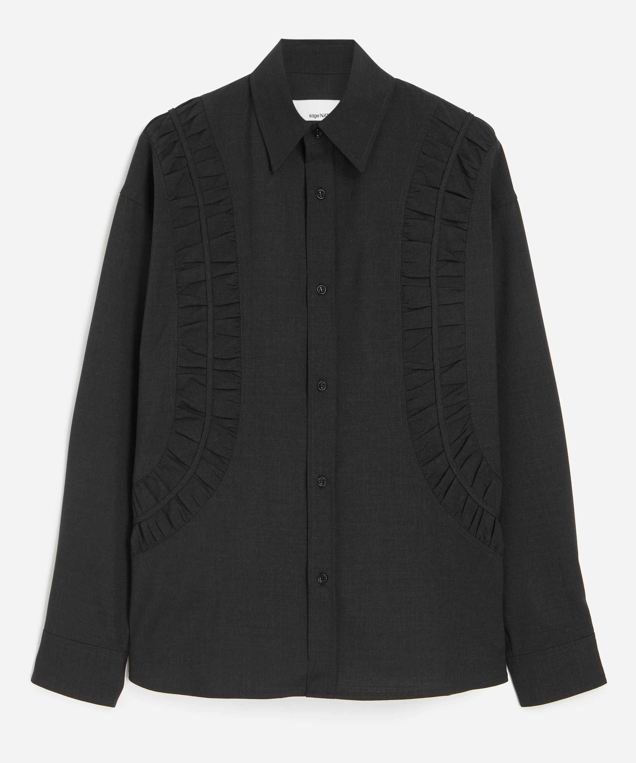 Sage Nation Mens Charcoal Fossil Shirt In Brown