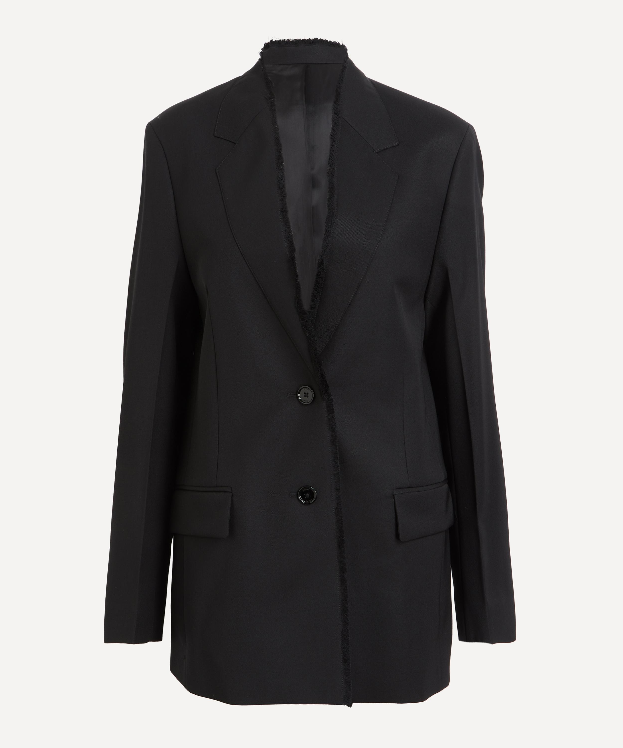 Totême Toteme Distressed Wool Blazer In Black