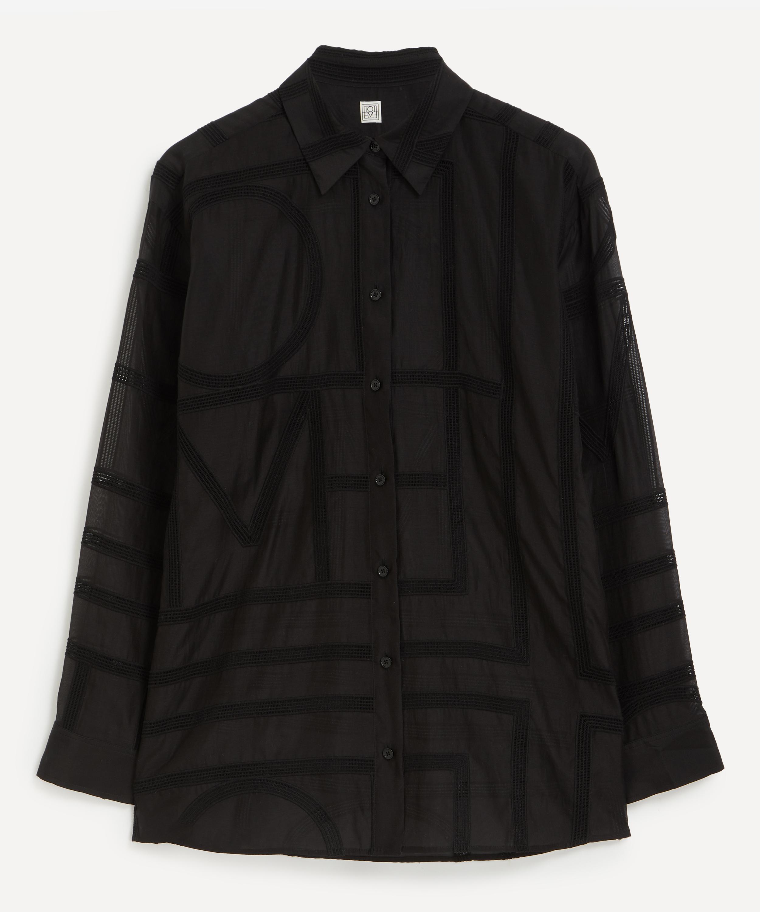 Totême Toteme Shirt With Monogram In Black