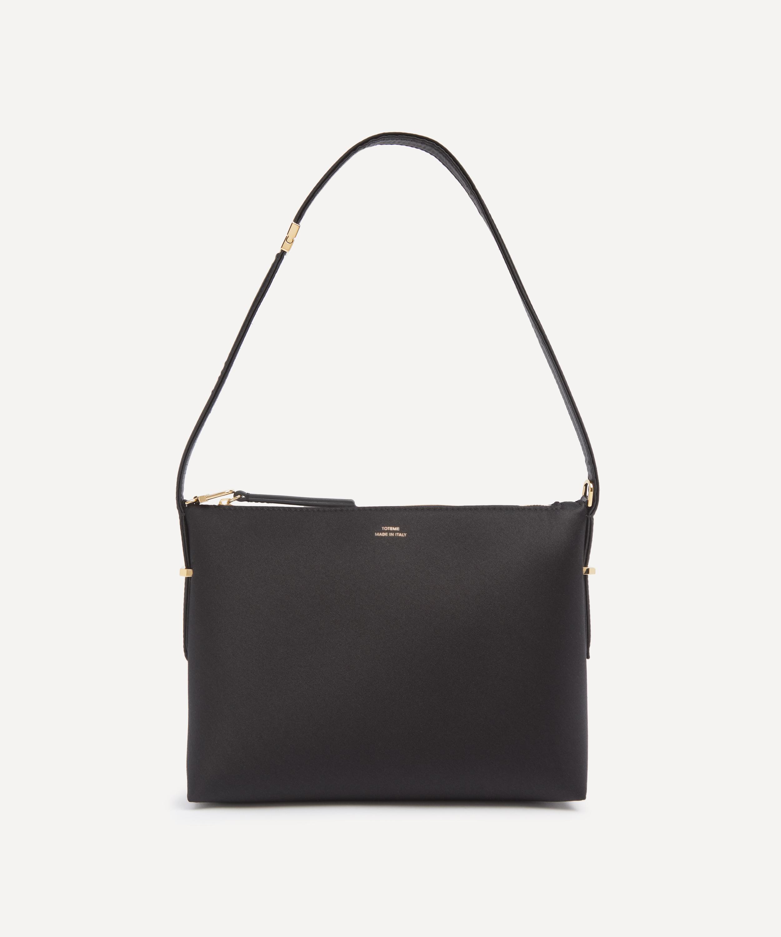 Totême Toteme Women's Bevel Satin Wristlet Bag In Black