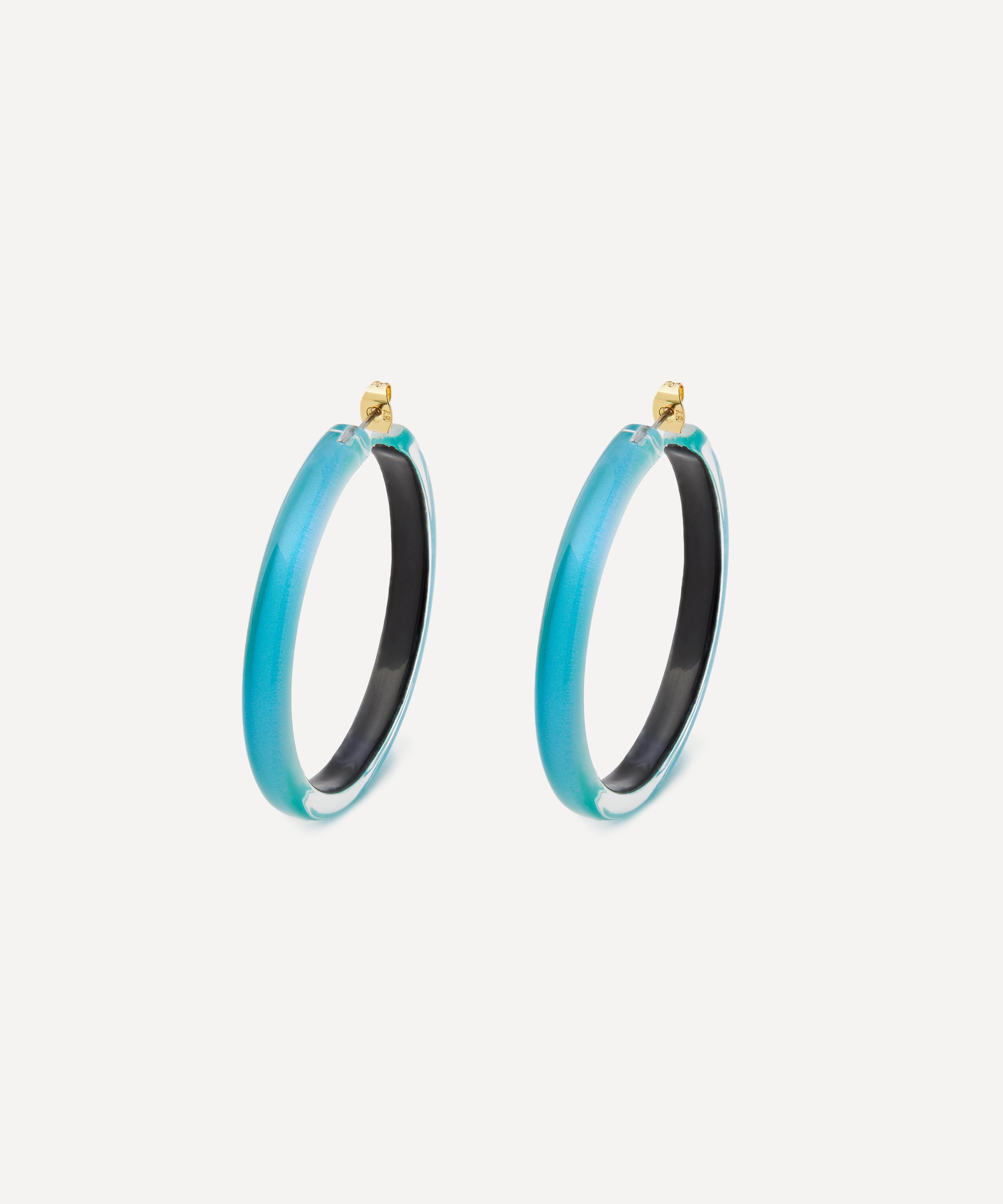 Alexis Bittar 14ct Gold-plated Skinny Lucite Hoop Earrings