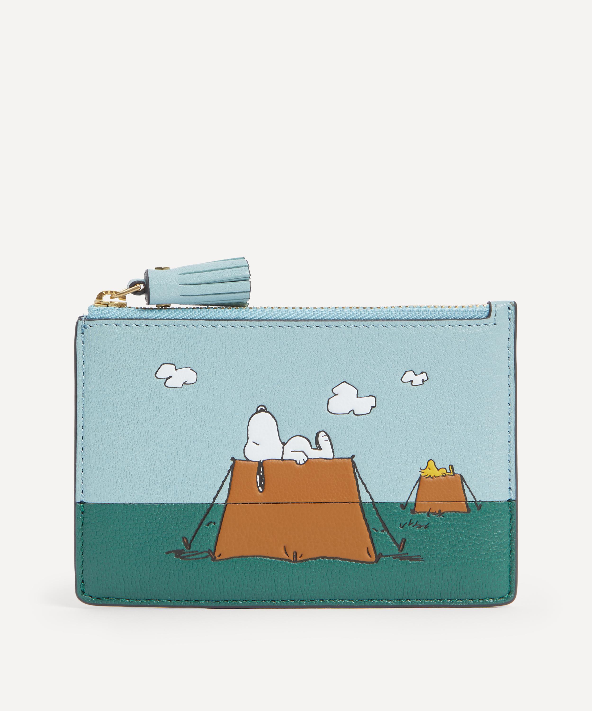 Anya Hindmarch Women's X Peanuts Snoopy Zipped Leather Card Case