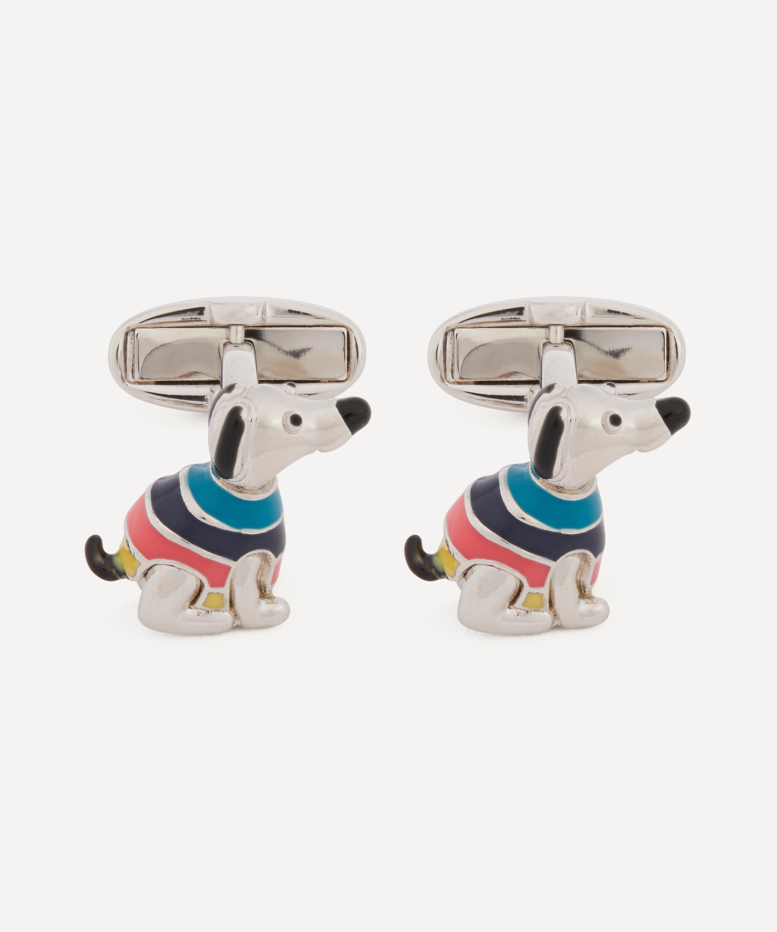 Paul Smith Mens Stripe Jumper Dog Cufflinks