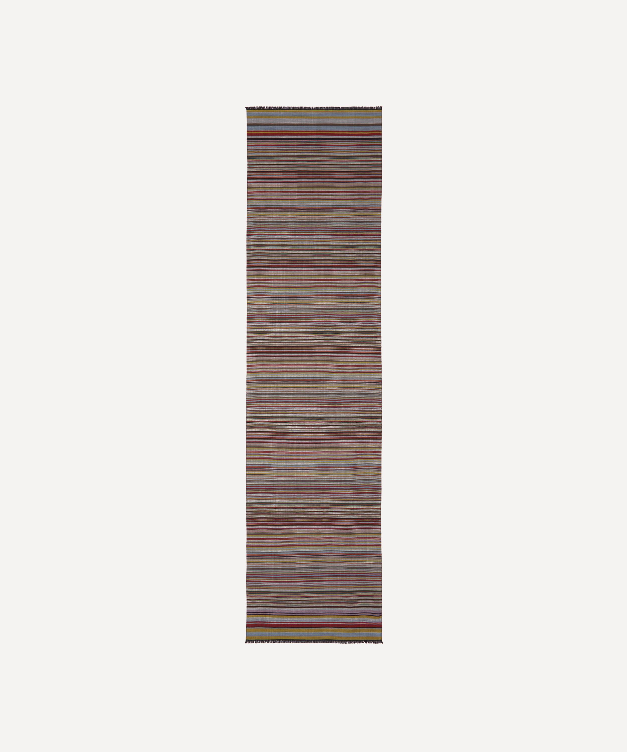 Paul Smith Mens Signature Stripe Silk-wool Blend Scarf