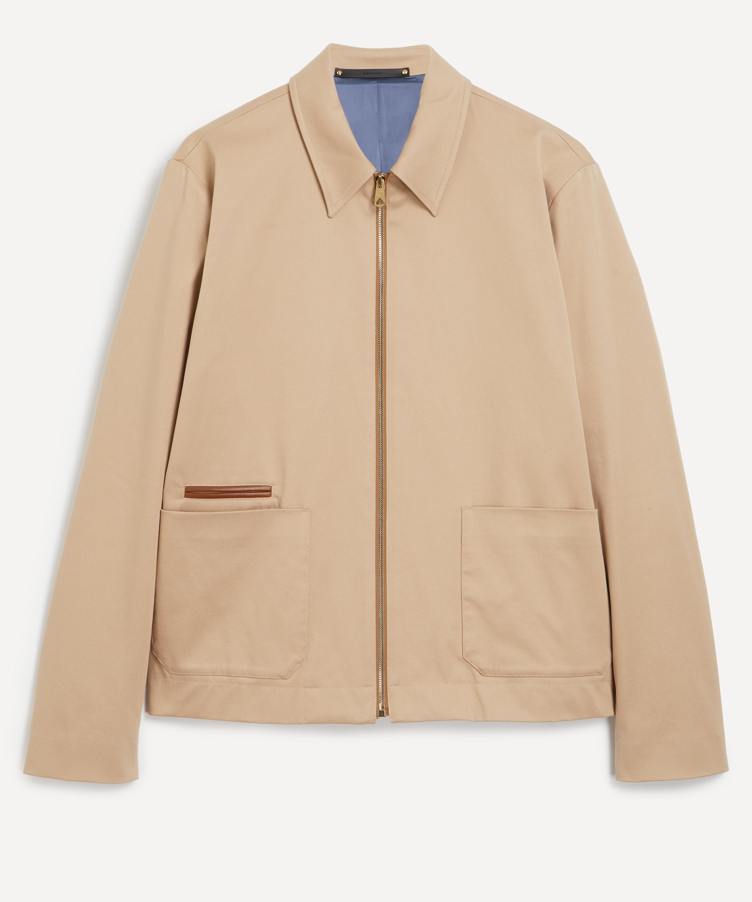 Paul Smith Mens Beige Harrington Jacket In Gold