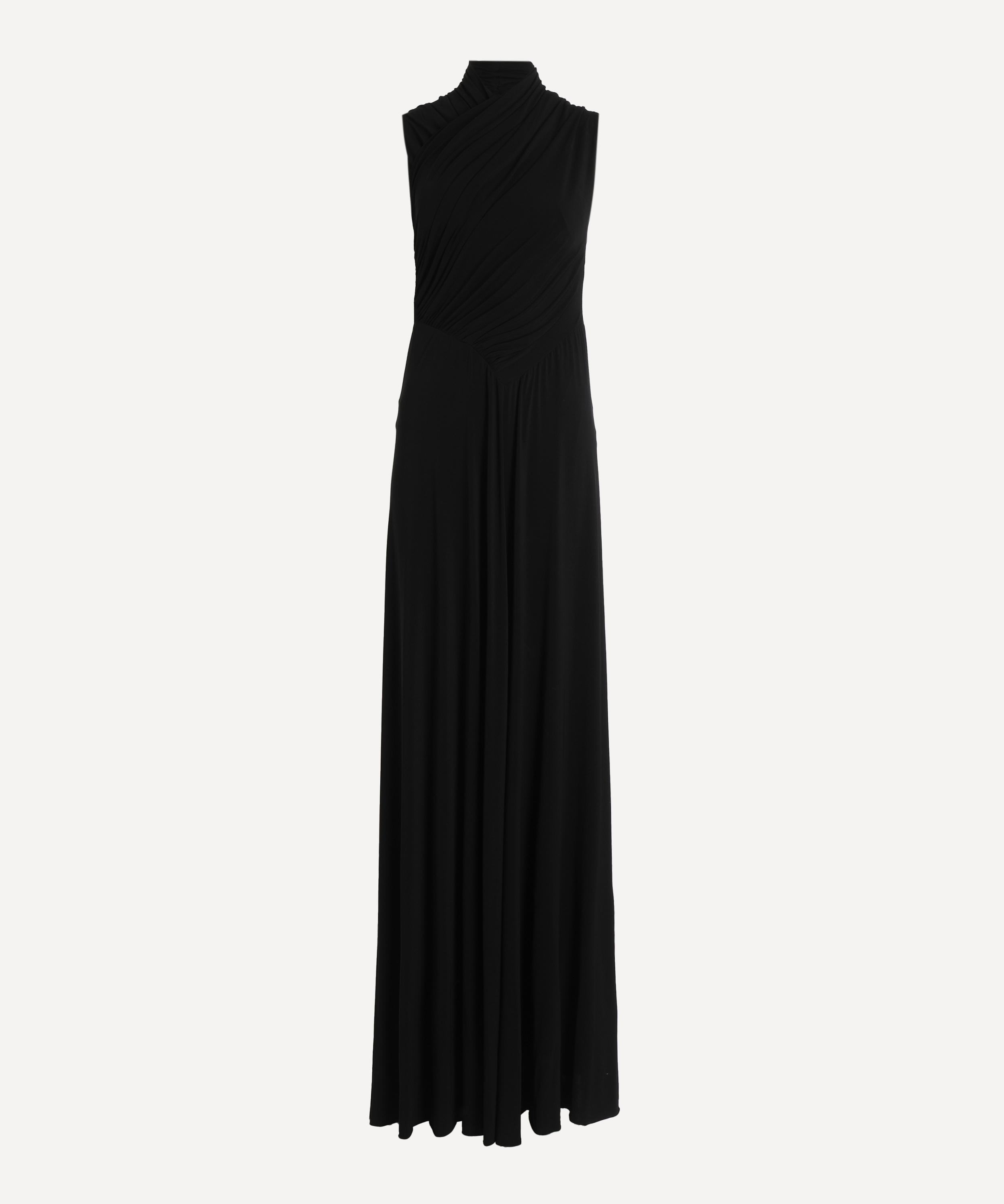 Alberta Ferretti Women's Ruched Maxi Dress In Black