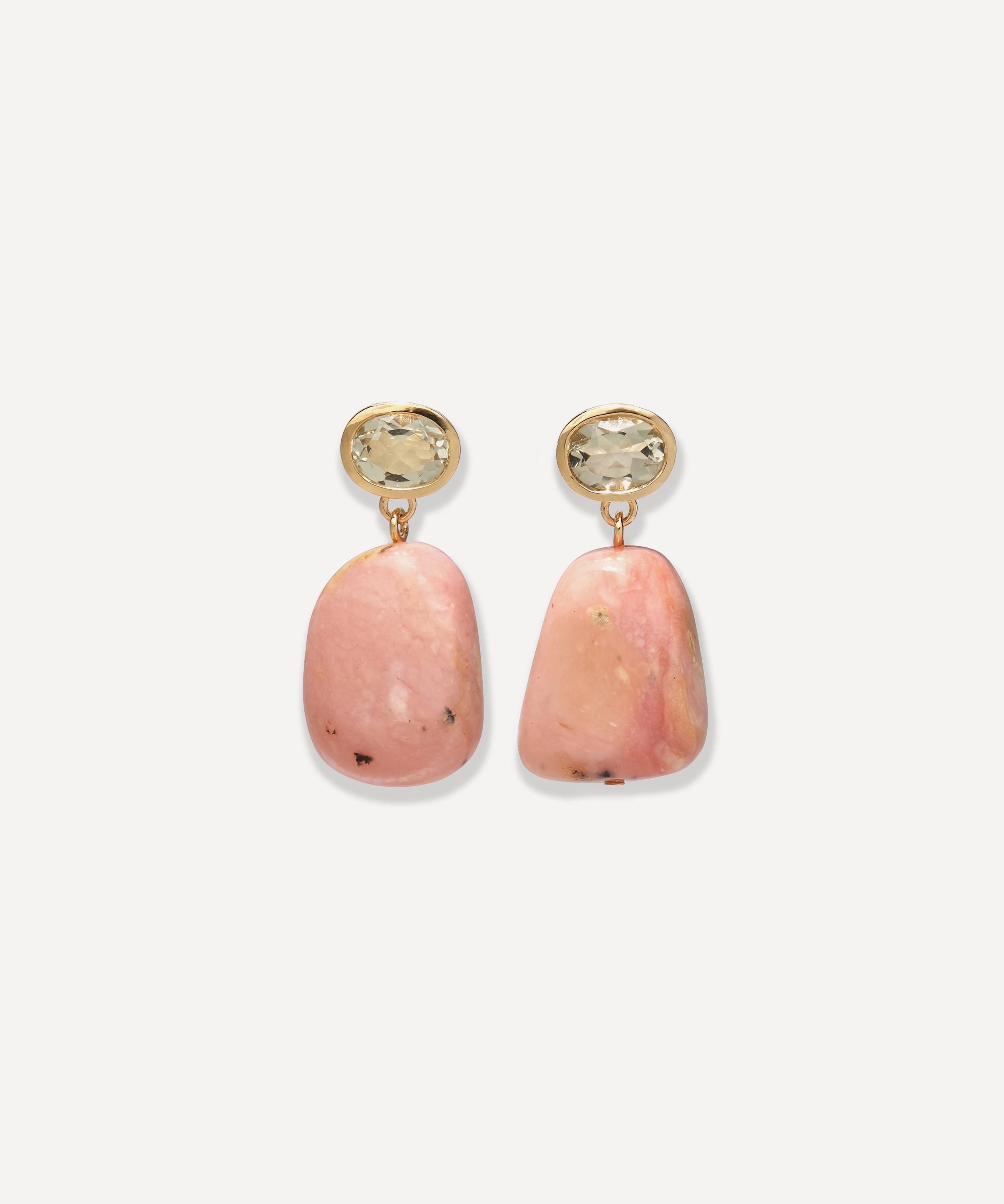 Shop Lizzie Fortunato 24ct Gold-plated Rosado Drop Earrings