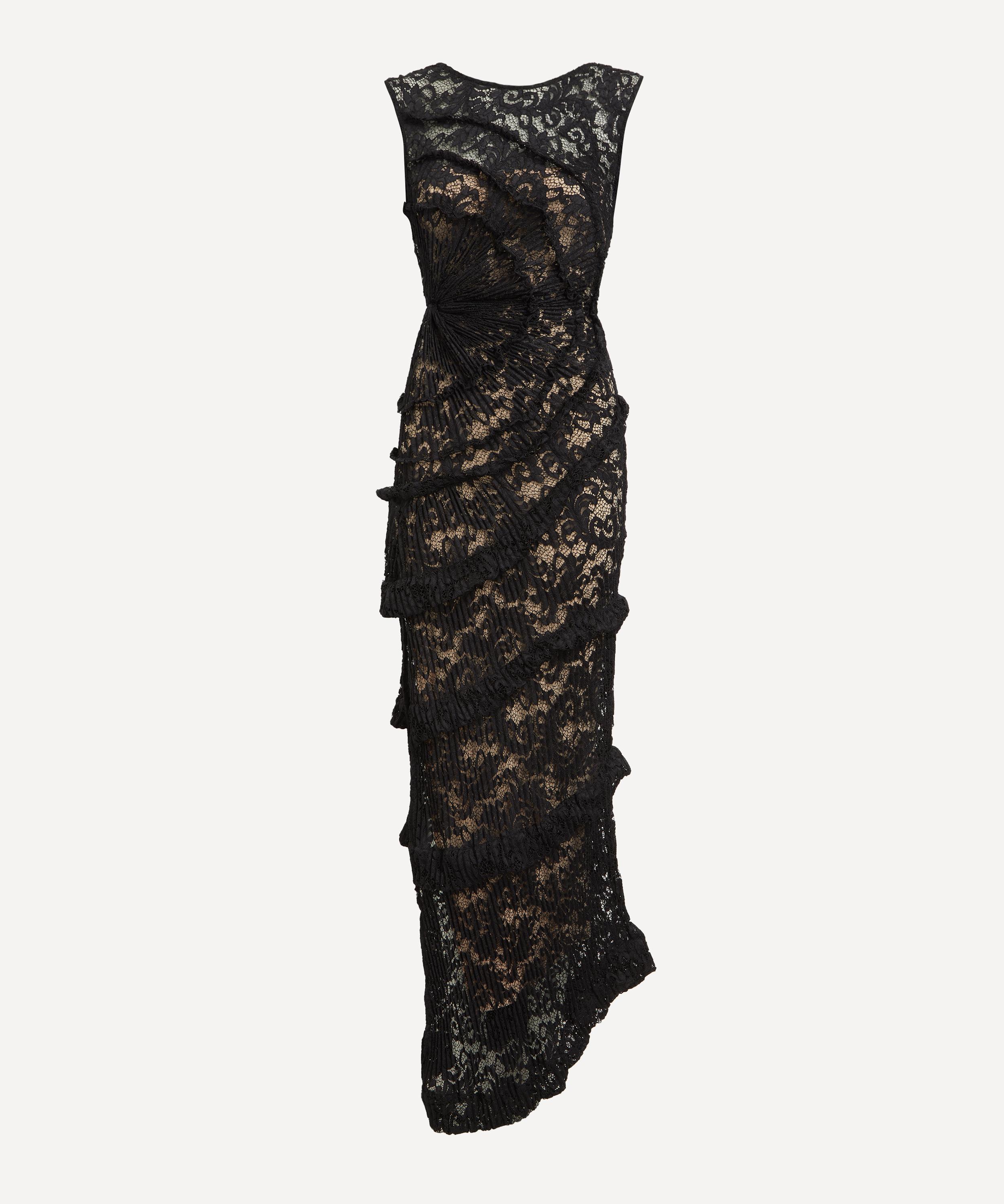 Georgia Hardinge Women's Black Spiral Floor-length Dress