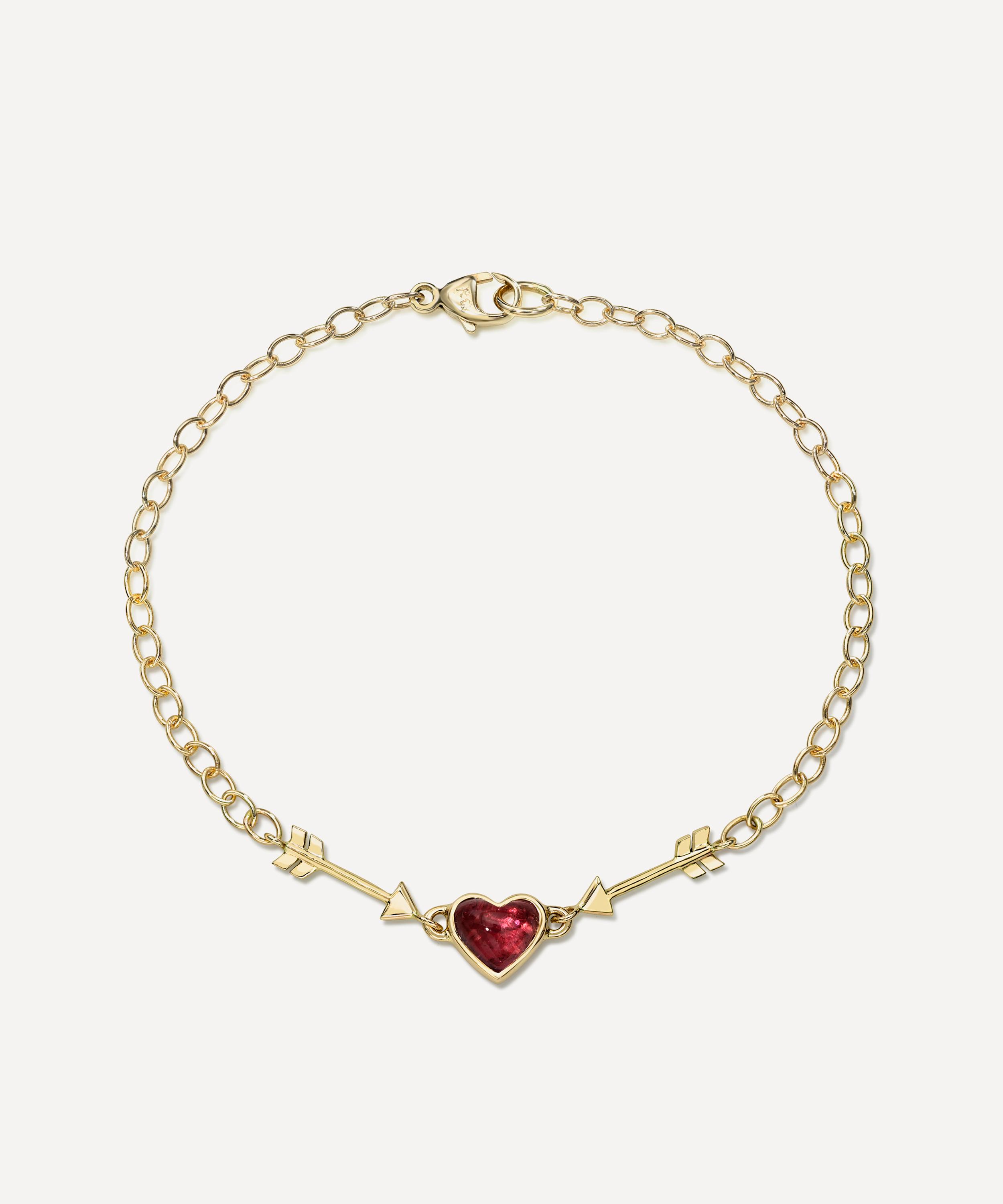 Rachel Quinn 14ct Gold Ruby To The Heart Bracelet