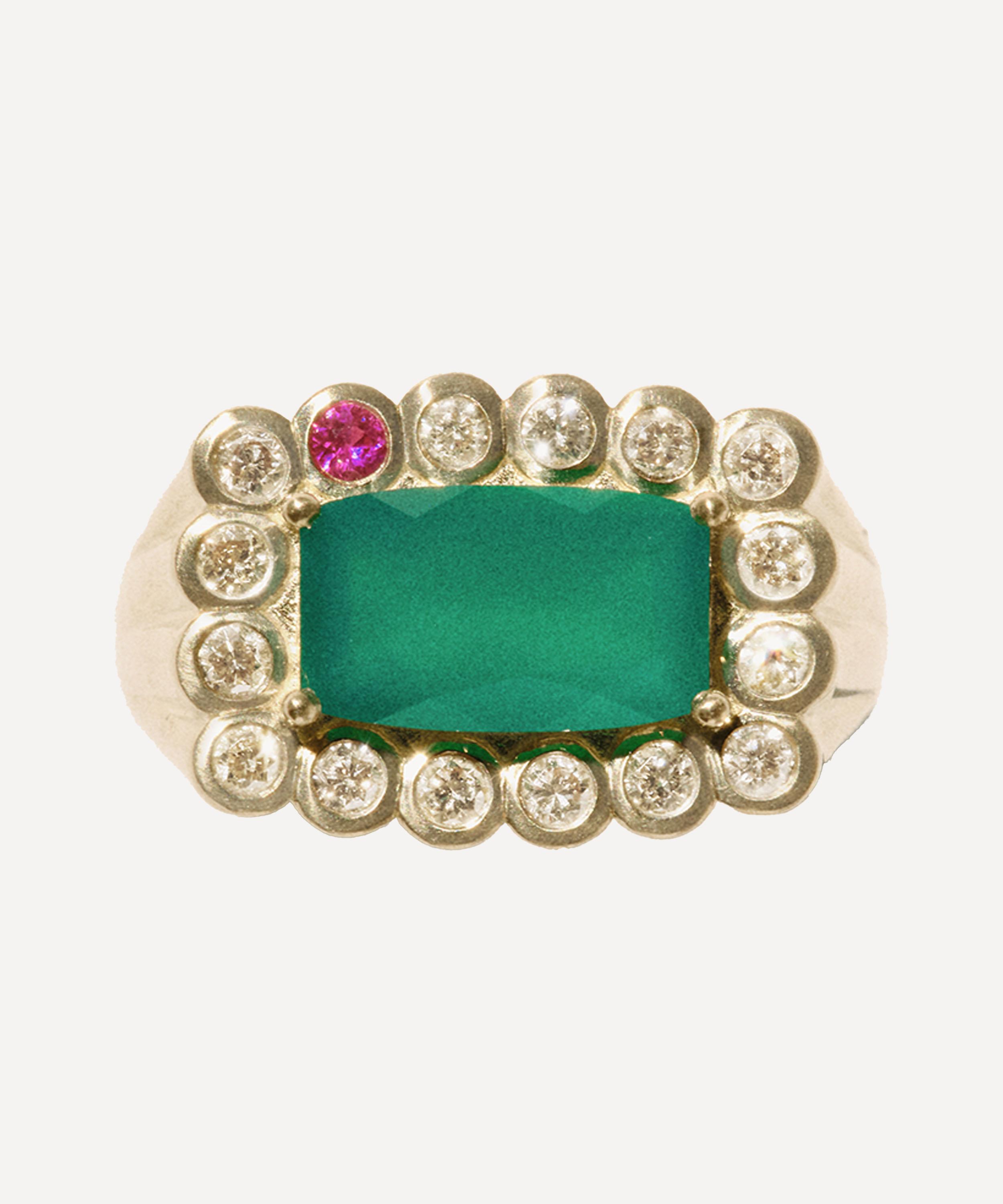 Pascale Monvoisin 9ct Gold Robin No 2 Chalcedony Ring