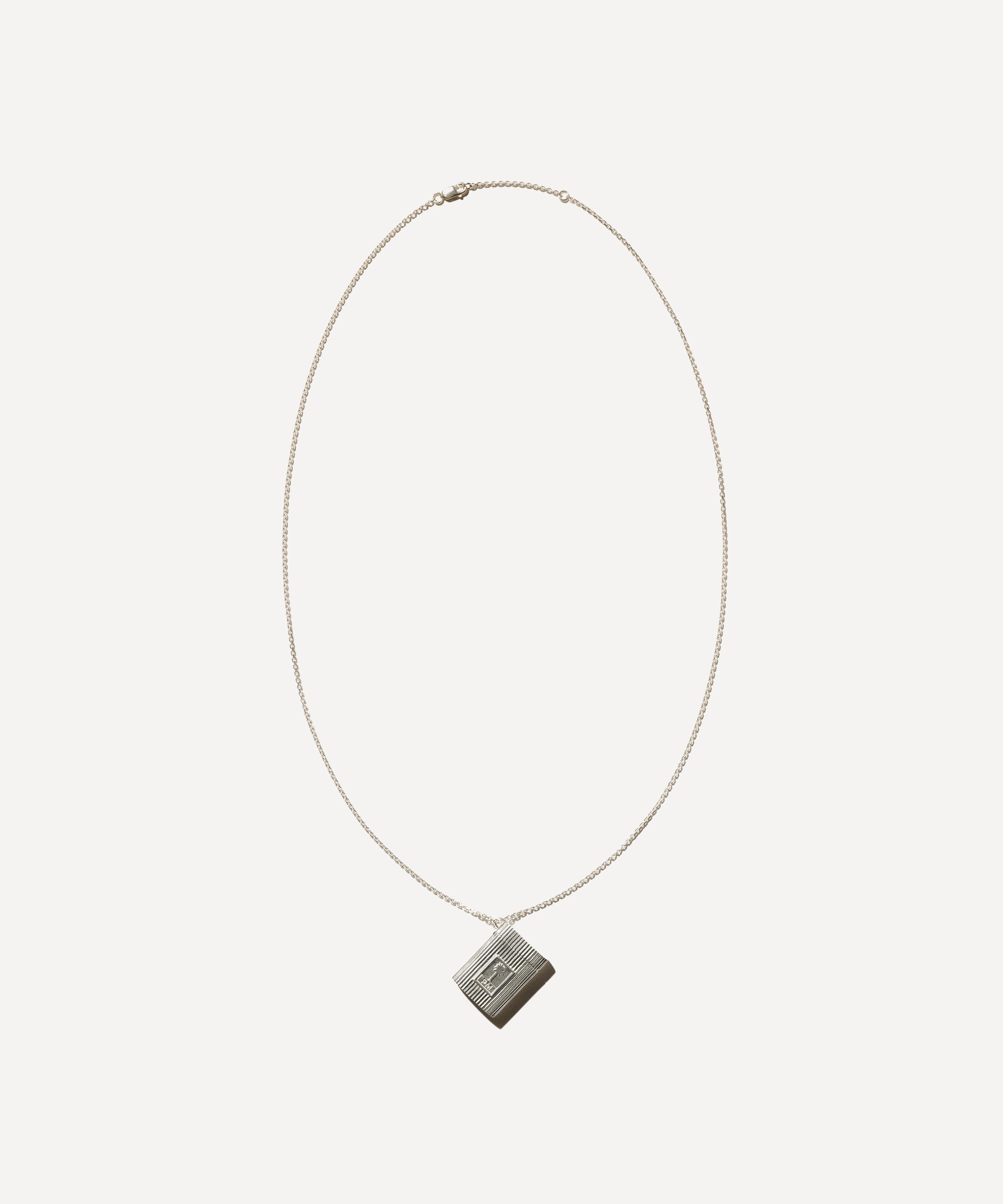 Shop Pascale Monvoisin Silver Marcel N'3 Pendant Necklace