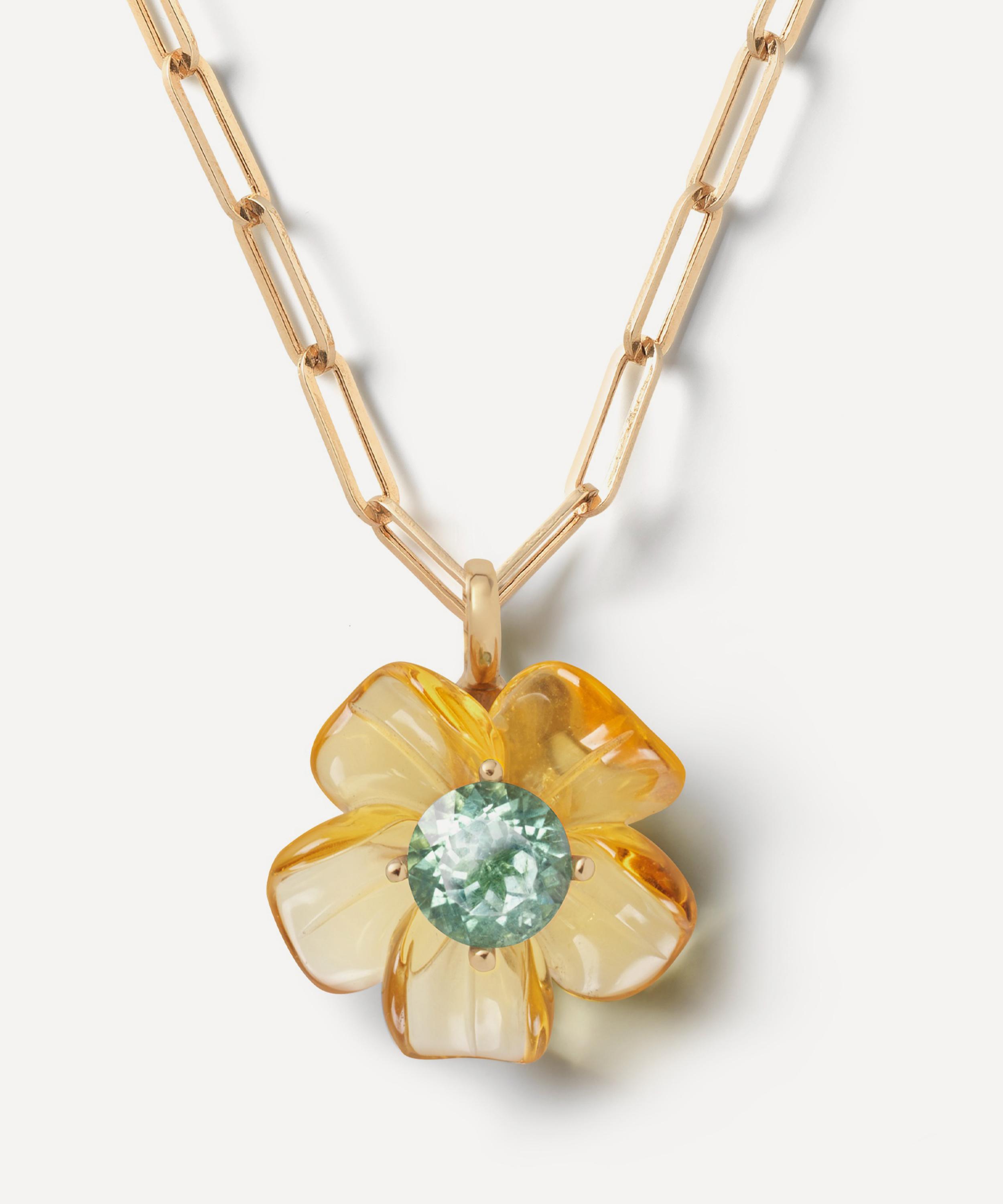 Sophie Joanne 14ct Gold Big Island Flower Pendant