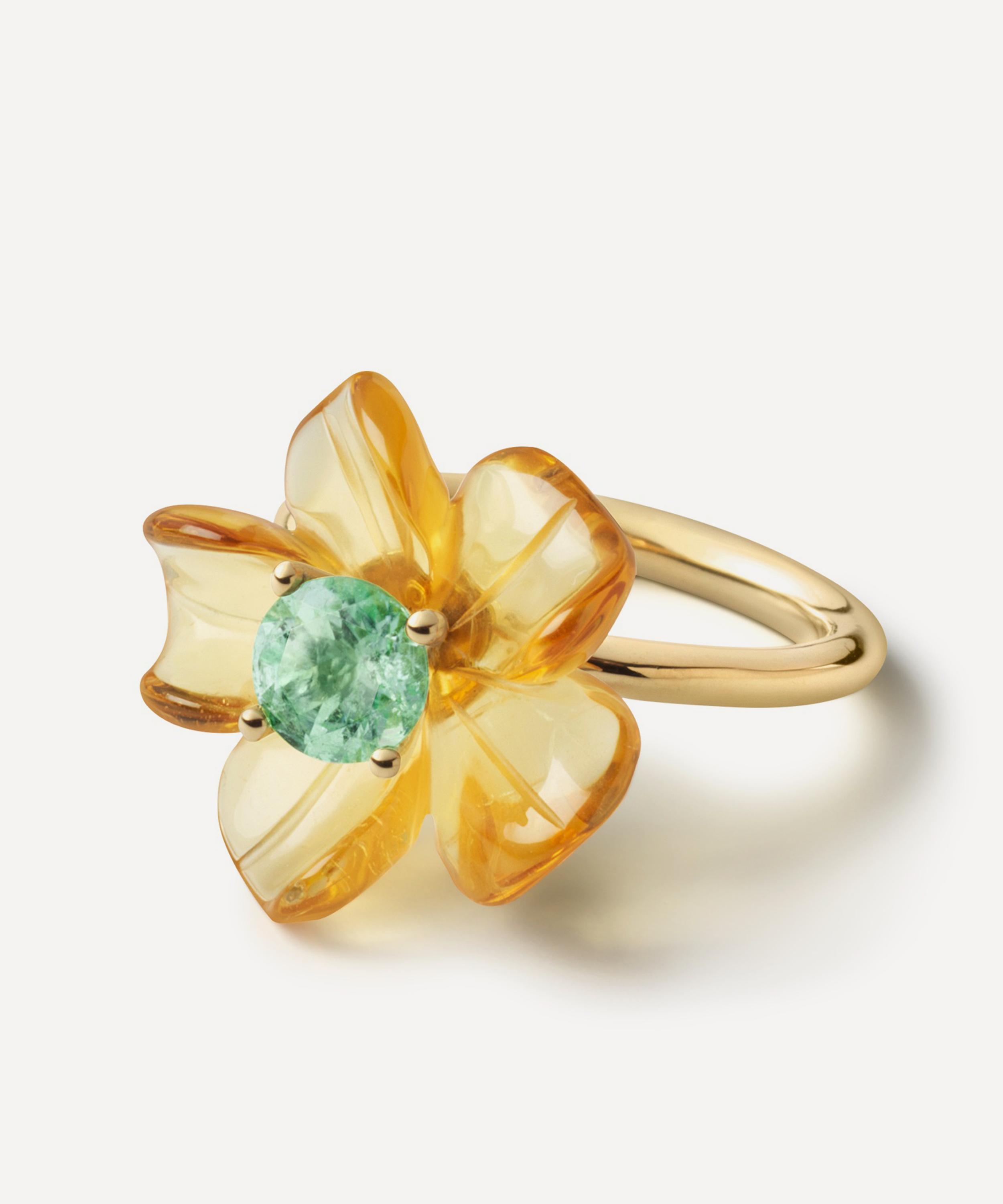 Sophie Joanne 14ct Gold Big Island Flower Ring