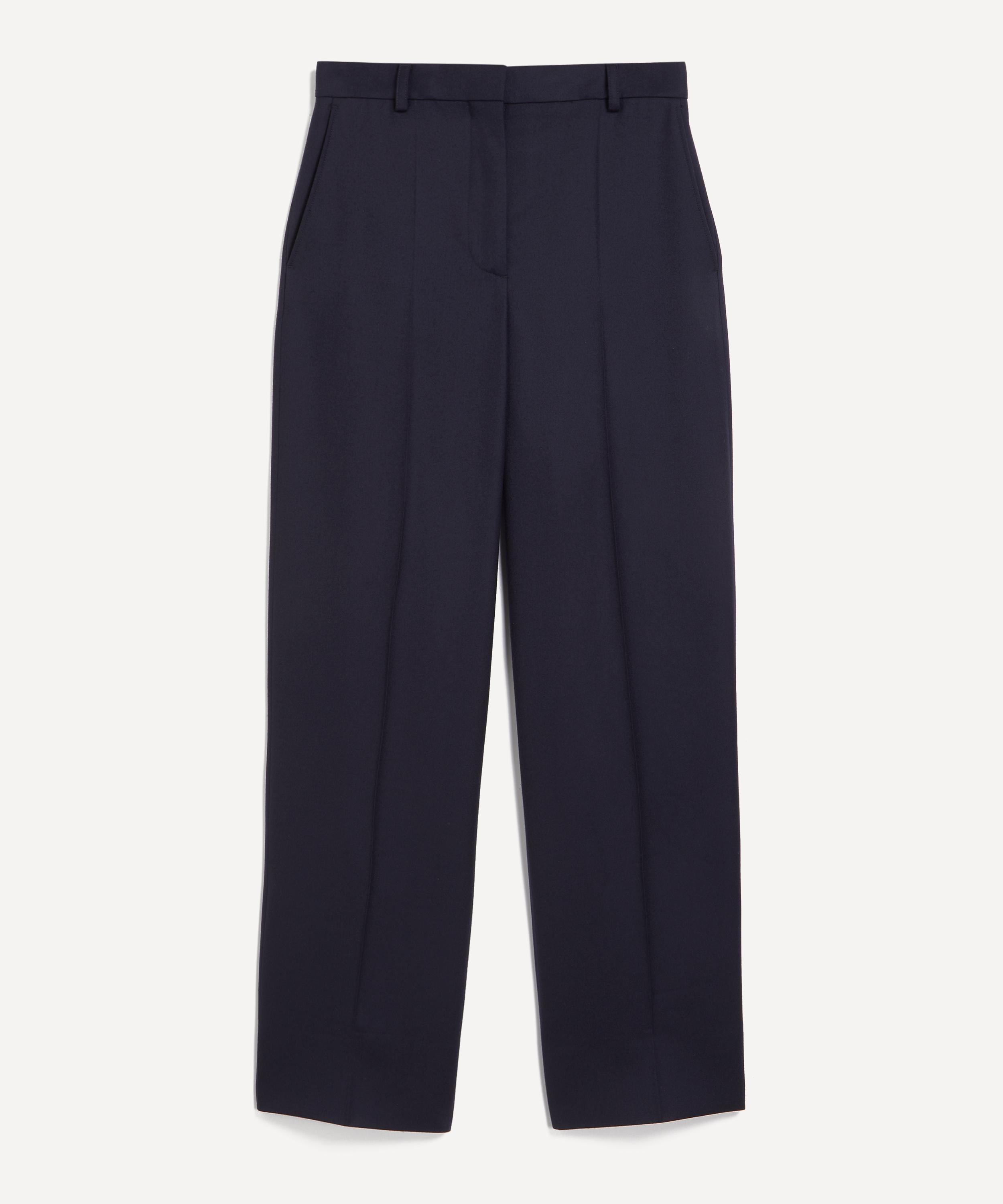 Stella Mccartney Women's Flannel Loose Trousers In Blue