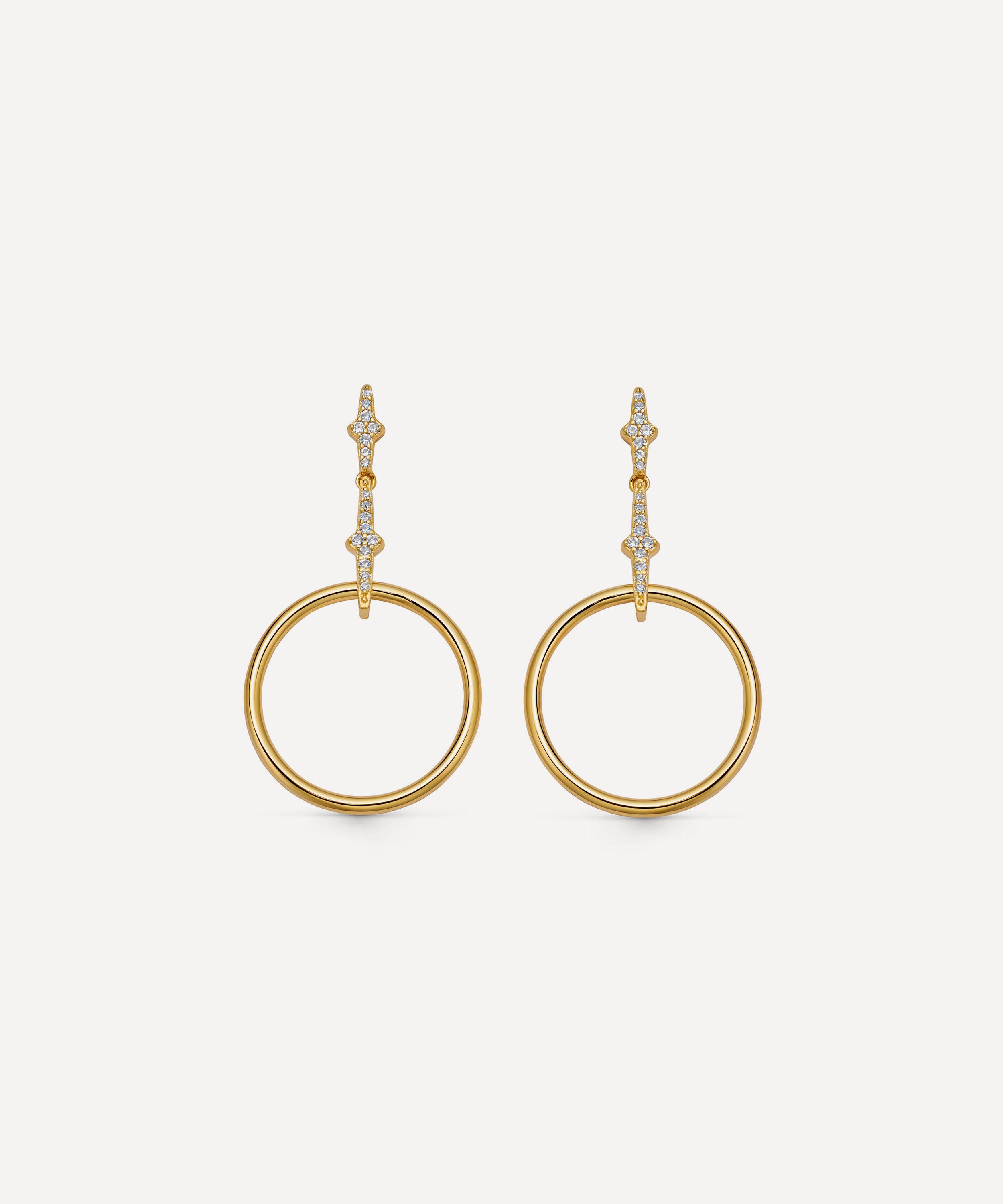 Astley Clarke 18ct Gold-plated Vermeil Silver Luna Light Front Facing Hoop Earrings