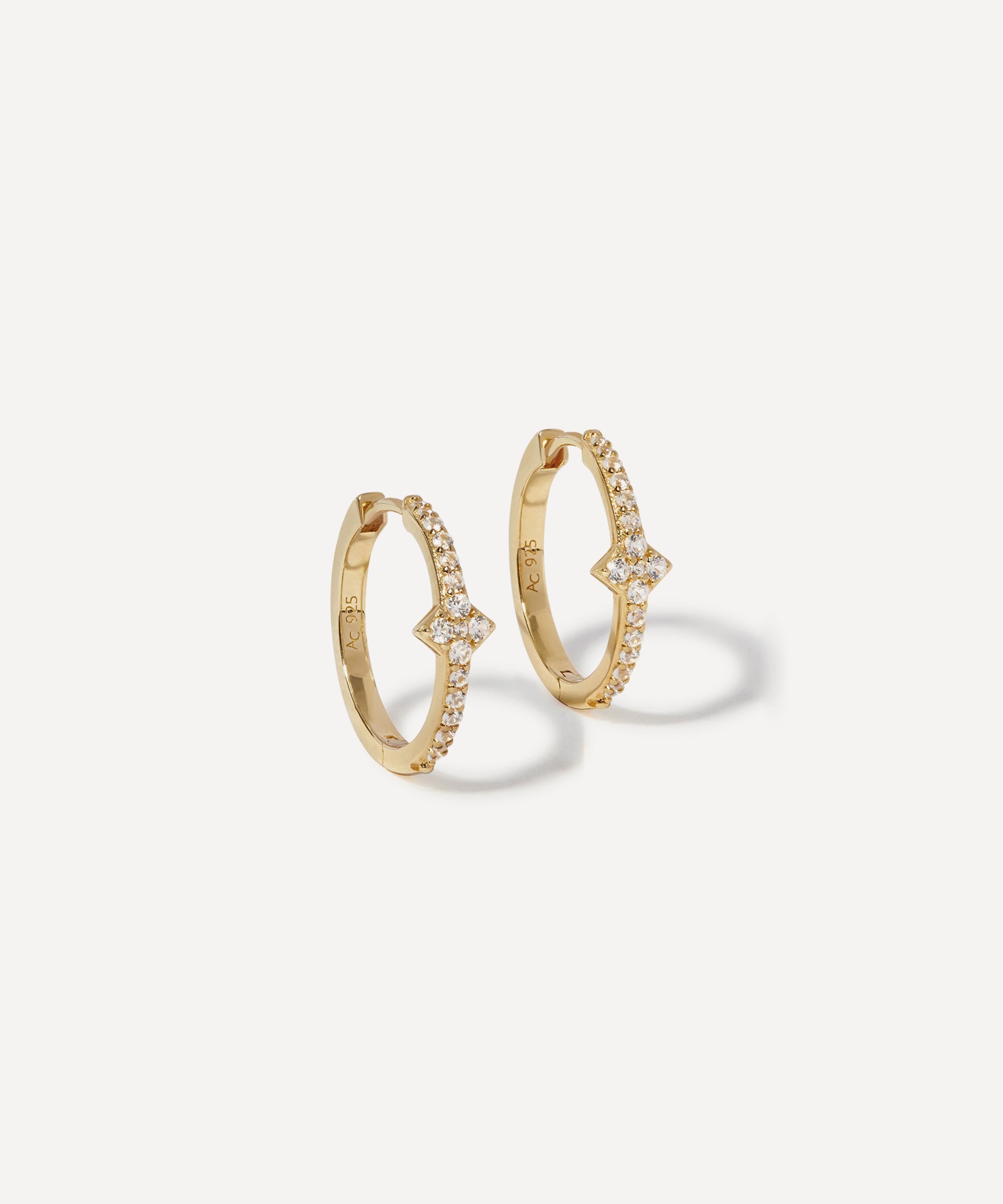 Astley Clarke 18ct Gold-plated Vermeil Silver Maxi Luna Light Hoop Earrings