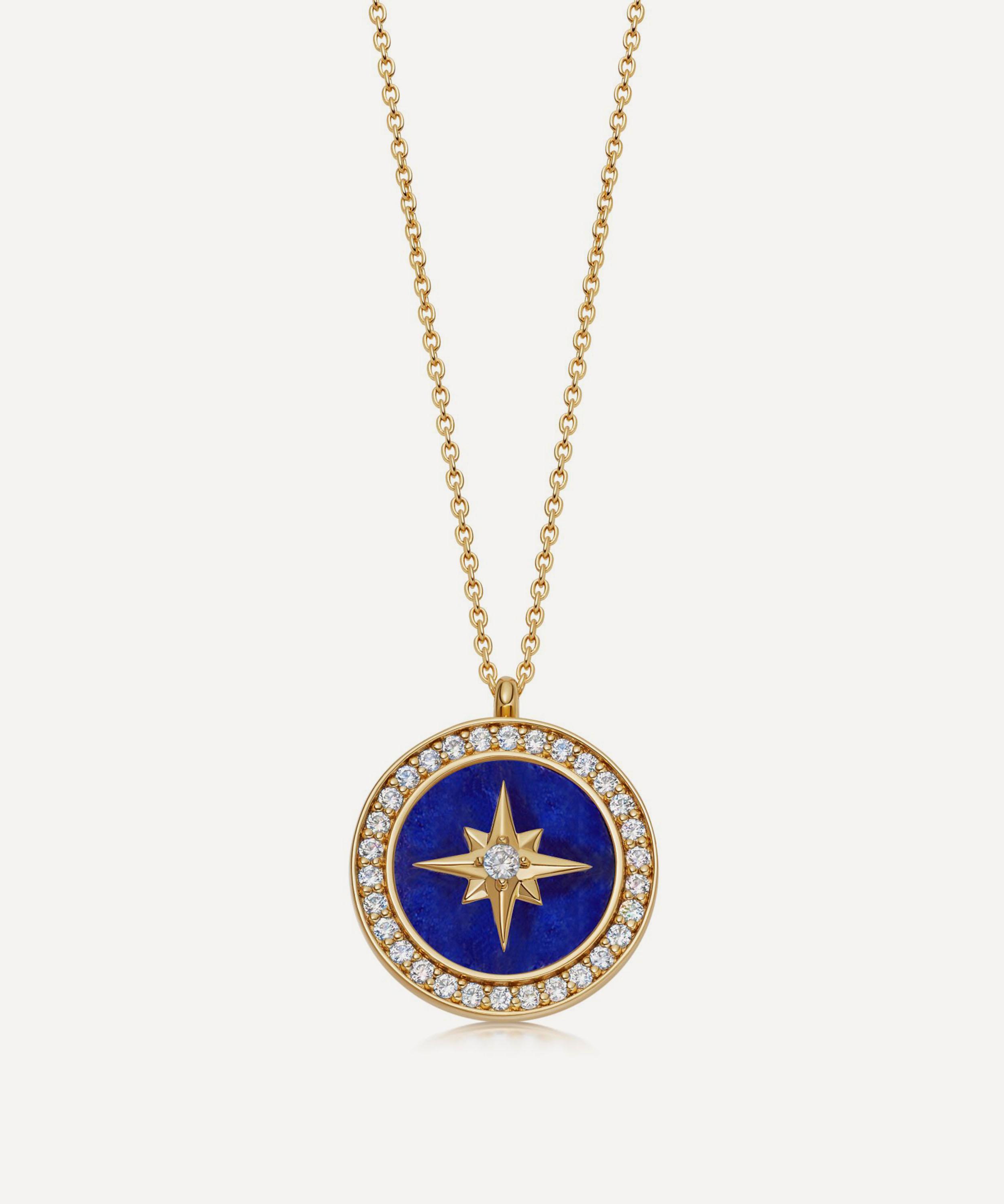 Astley Clarke 18ct Gold Plated Vermeil Silver Polaris Lapis Locket Necklace