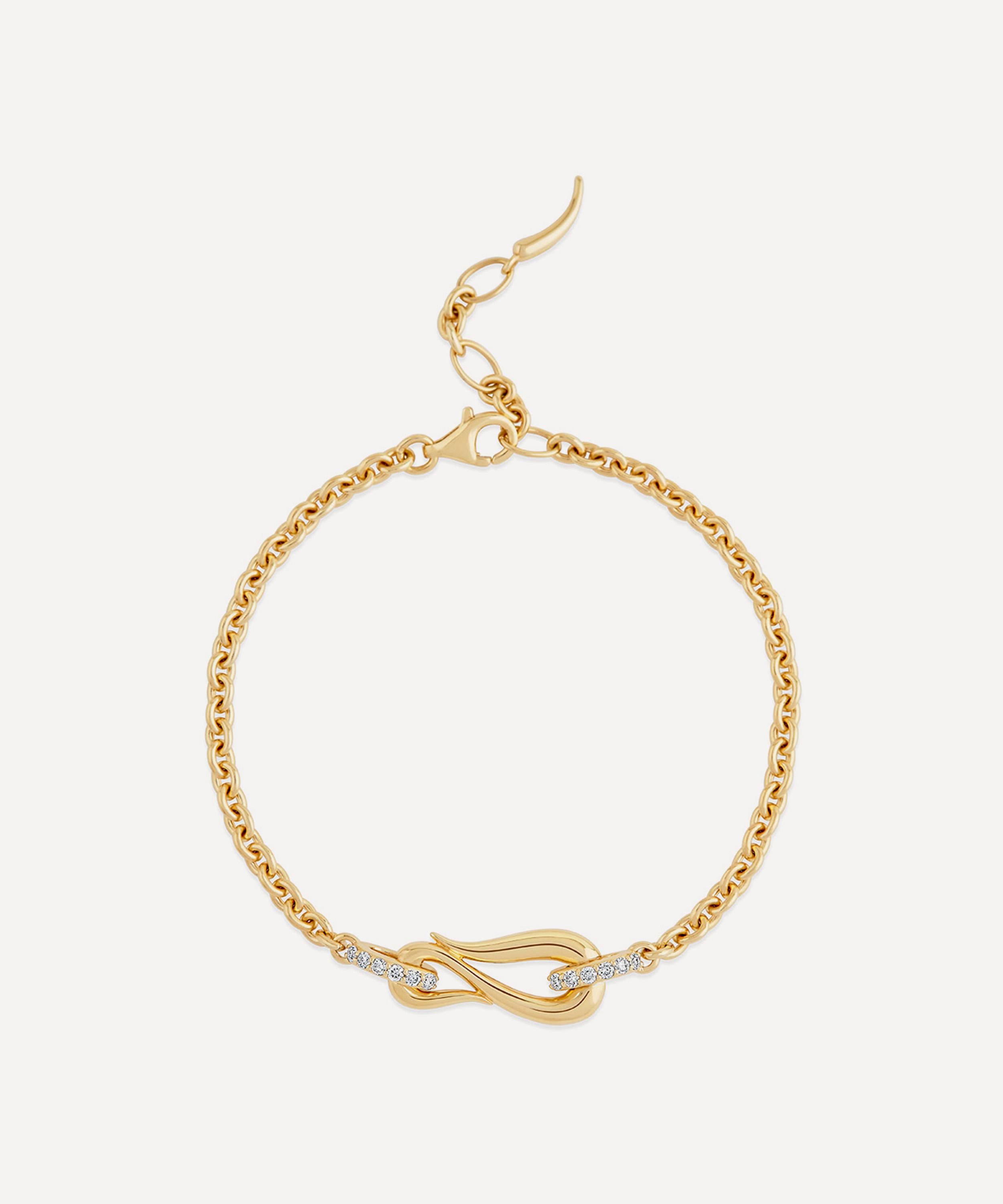 Dinny Hall 9k Recycled Gold Toro Diamond Bracelet In Gold