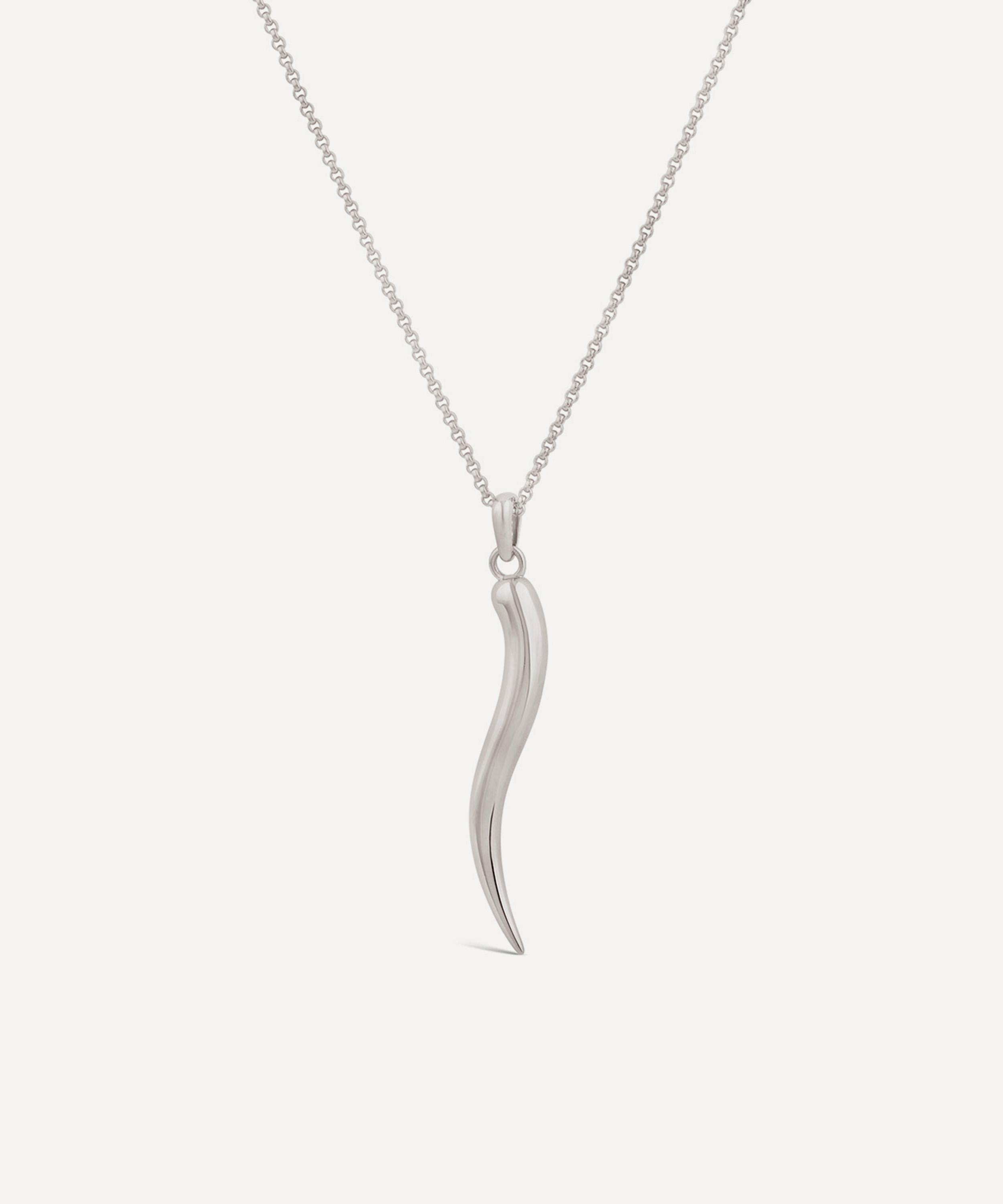 Dinny Hall Sterling Silver Toro Horn Pendant Necklace