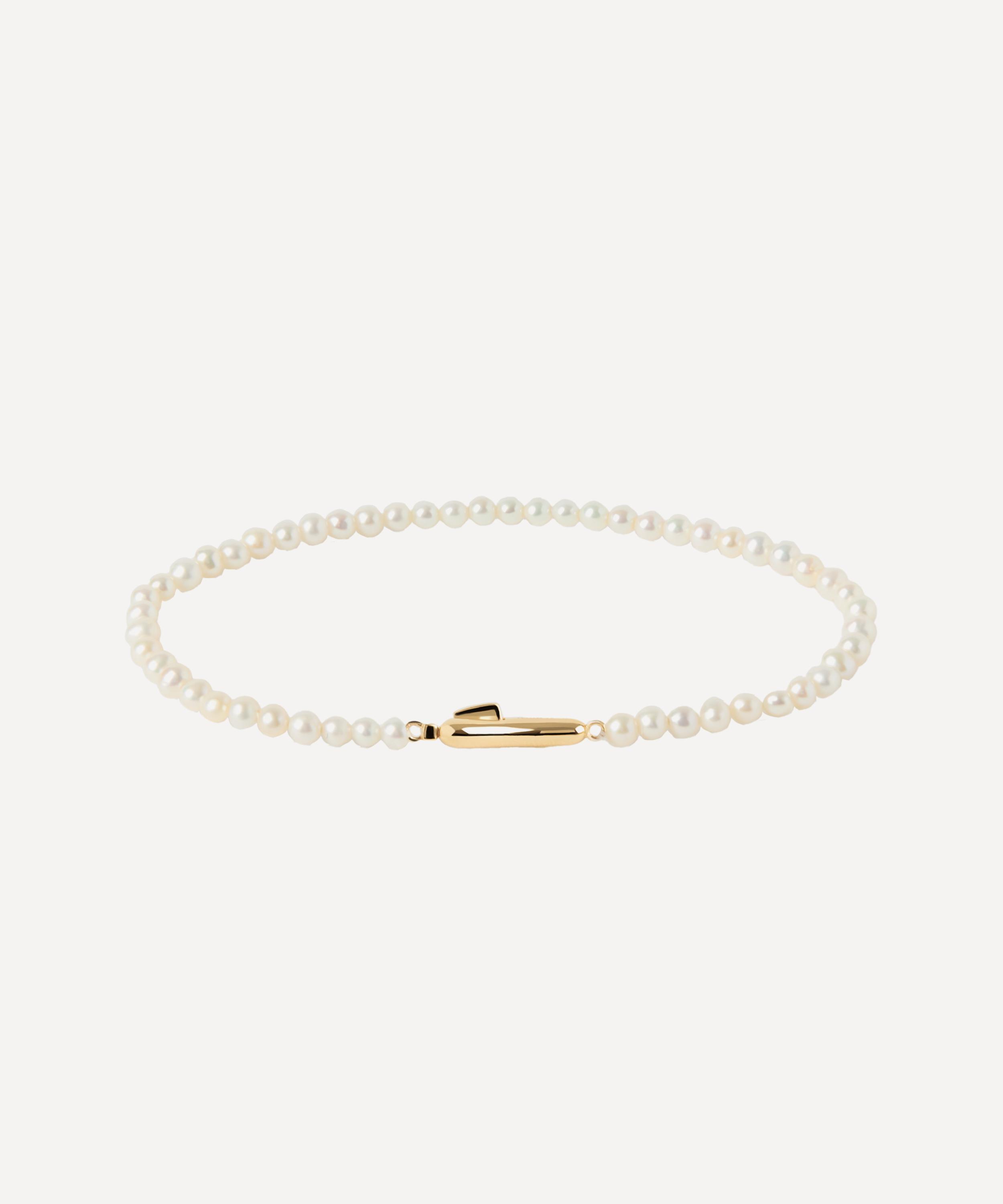 Shop Pdpaola 18ct Gold-plated La Perla Essential Pearl Bracelet