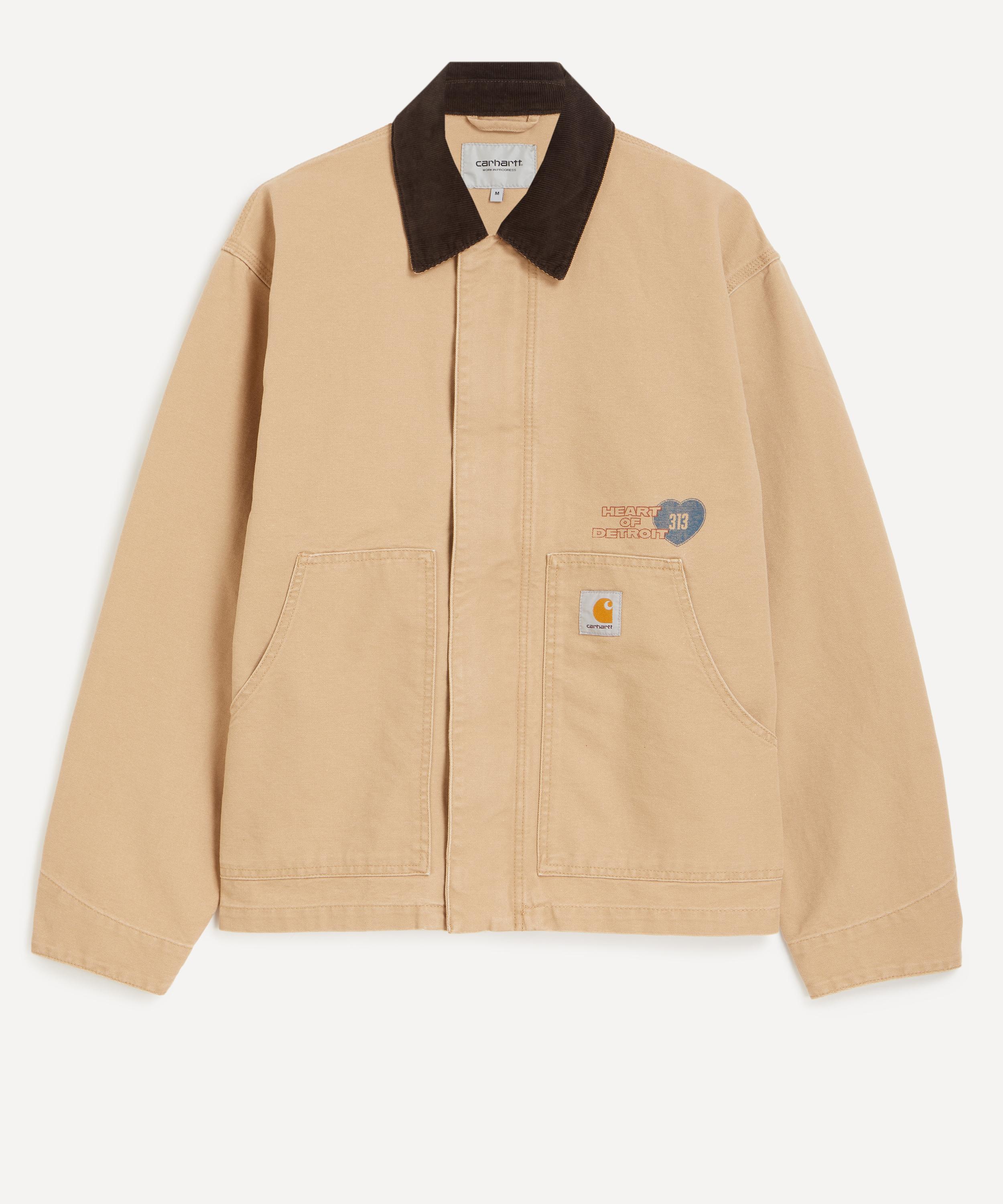Carhartt Work In Progress Og Arcan Graphic Organic Cotton Canvas Jacket In Brown