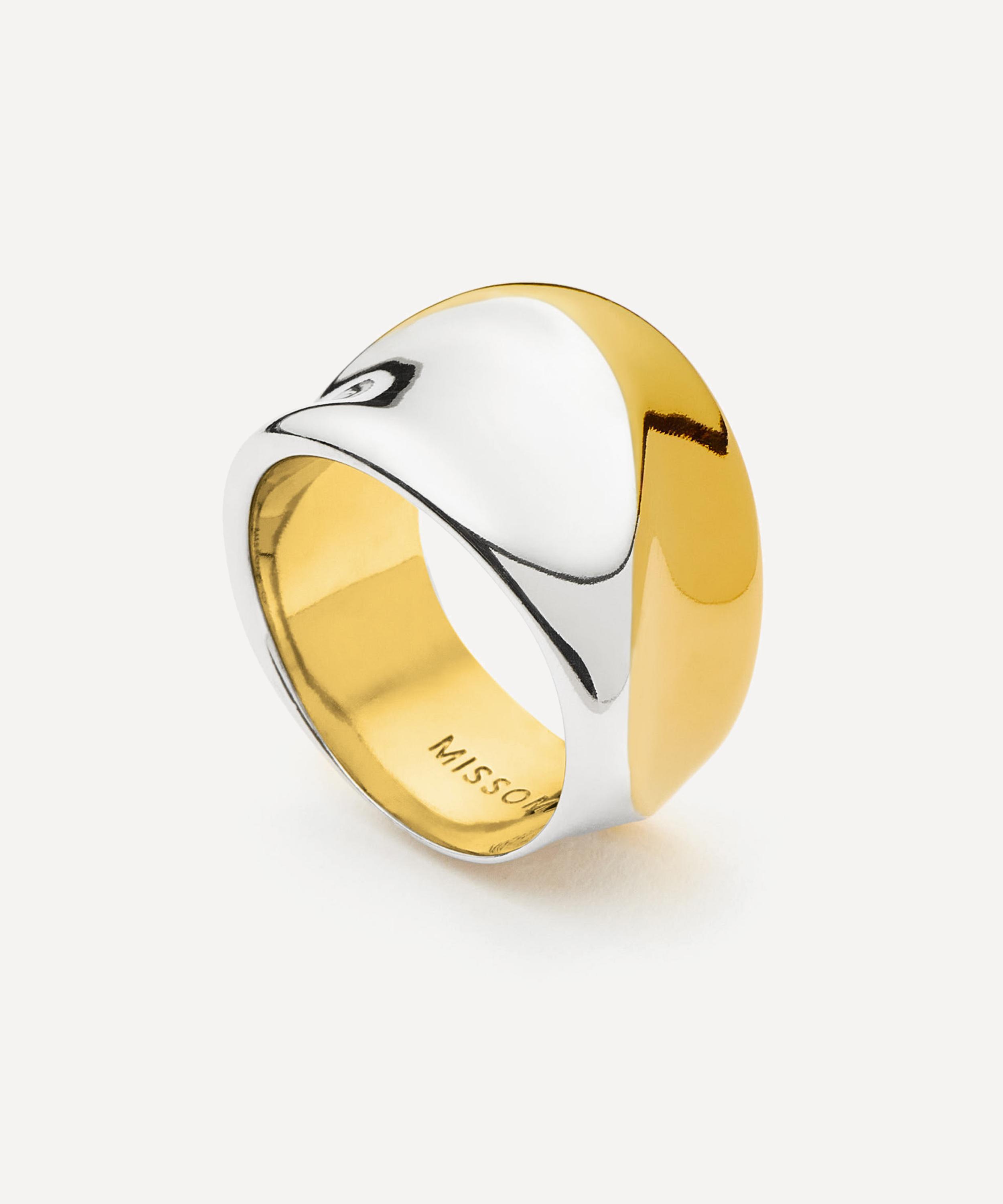 Missoma Mixed Metal Sculptural Molten Statement Ring