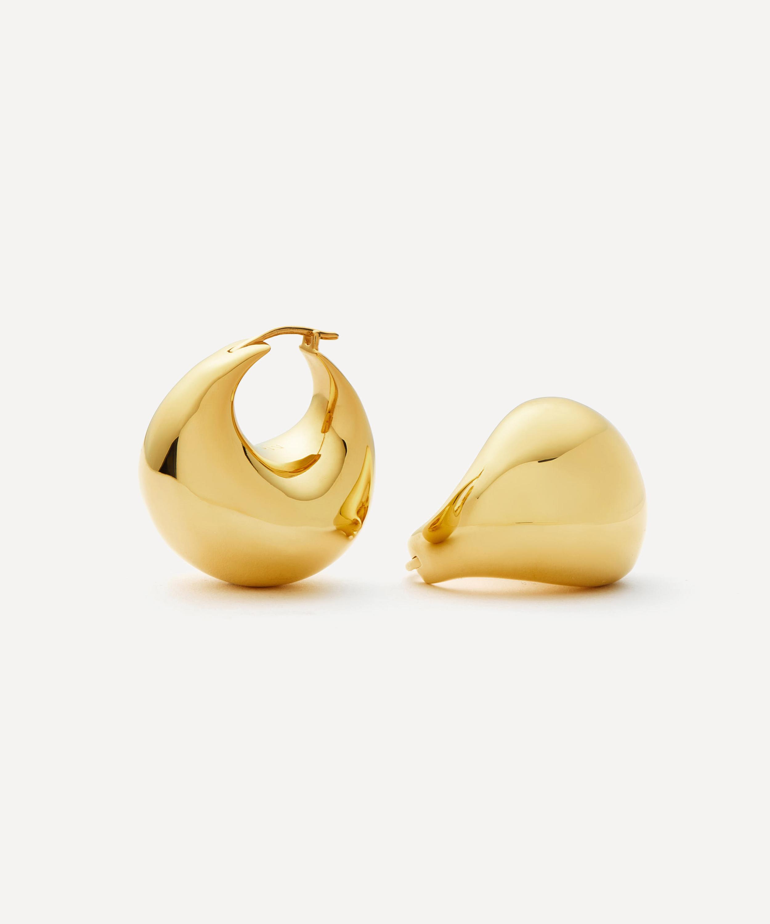 Missoma 18ct Gold-plated Sculptural Chubby Dome Medium Hoop Earrings