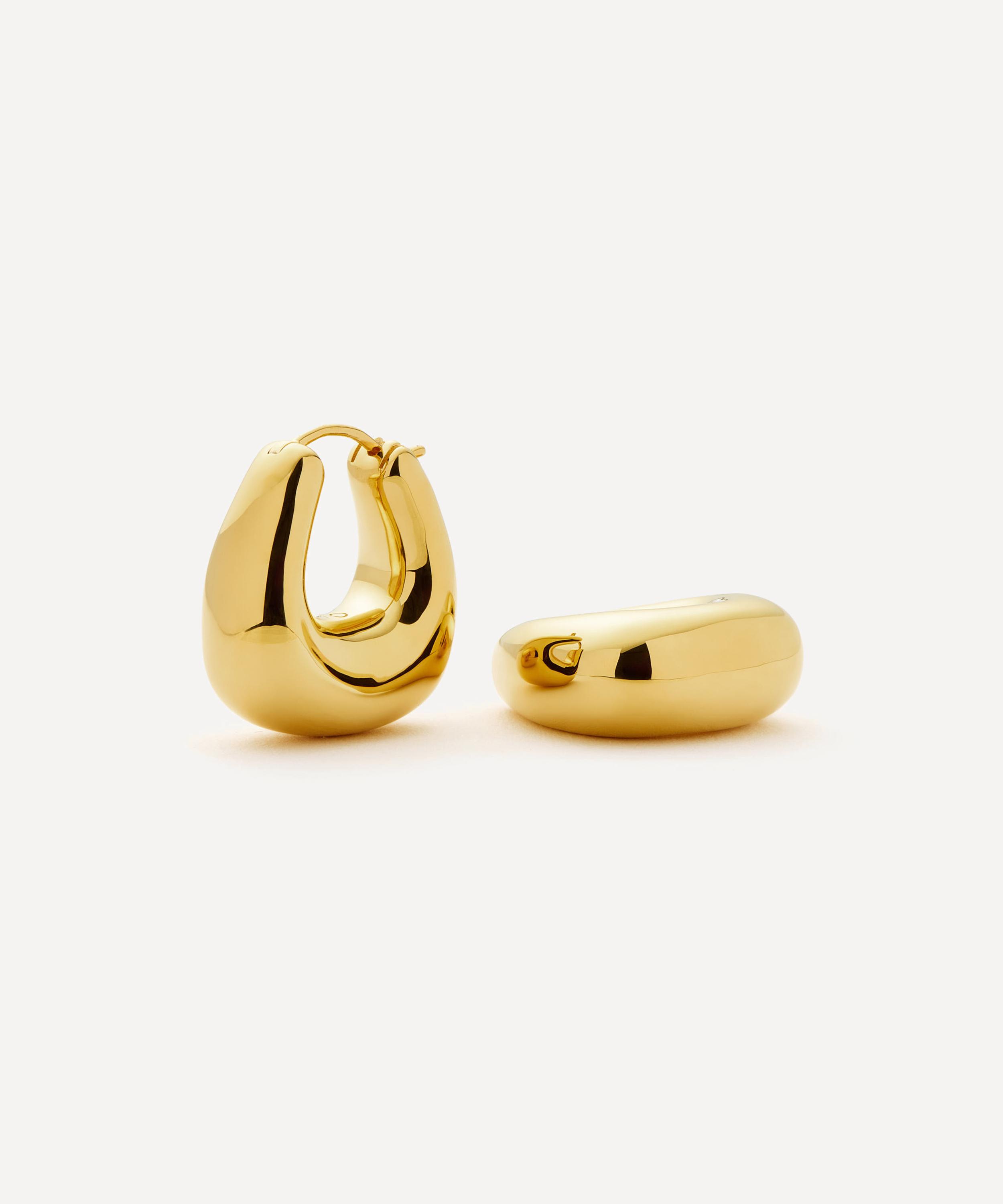 Missoma 18ct Gold-plated Sculptural Chubby Small Hoop Earrings